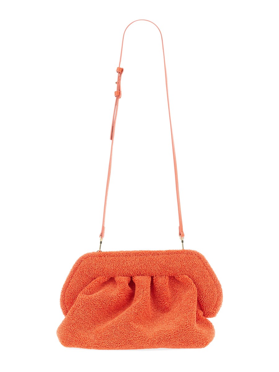 Themoirè Bios leather clutch bag - Orange