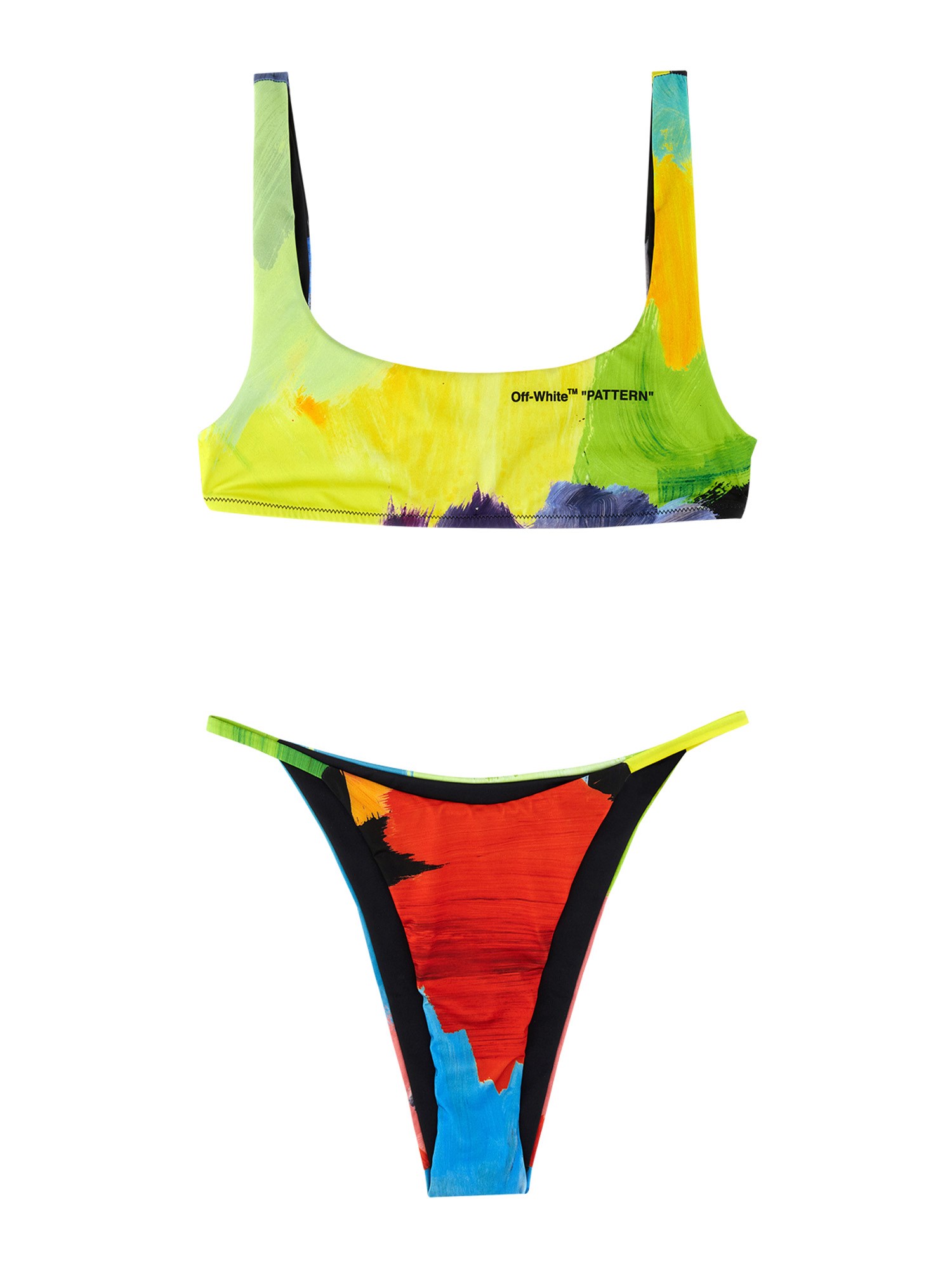 Shop Off-white Bikini Costume In Multicolour