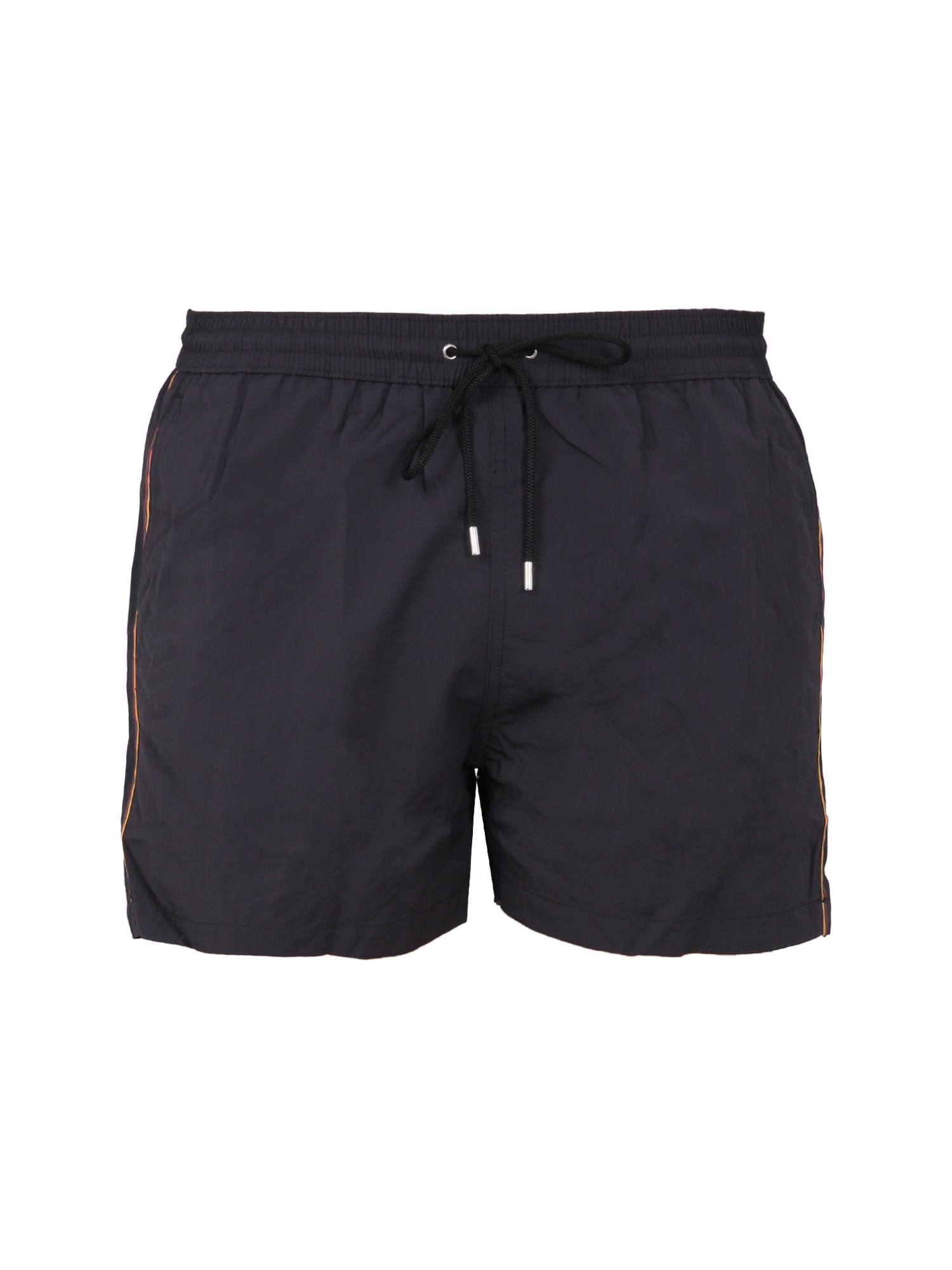Paul Smith Black Artist Stripe Trim Swim Shorts In Black
