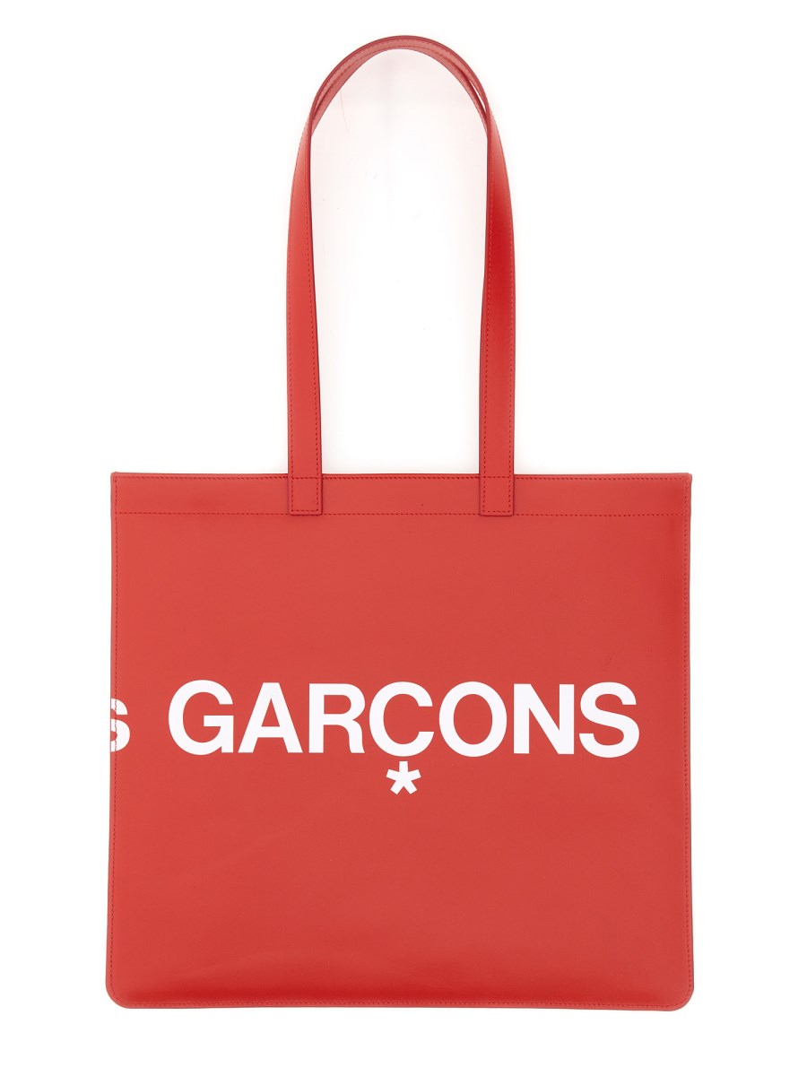 Comme des outlet garcons leather tote