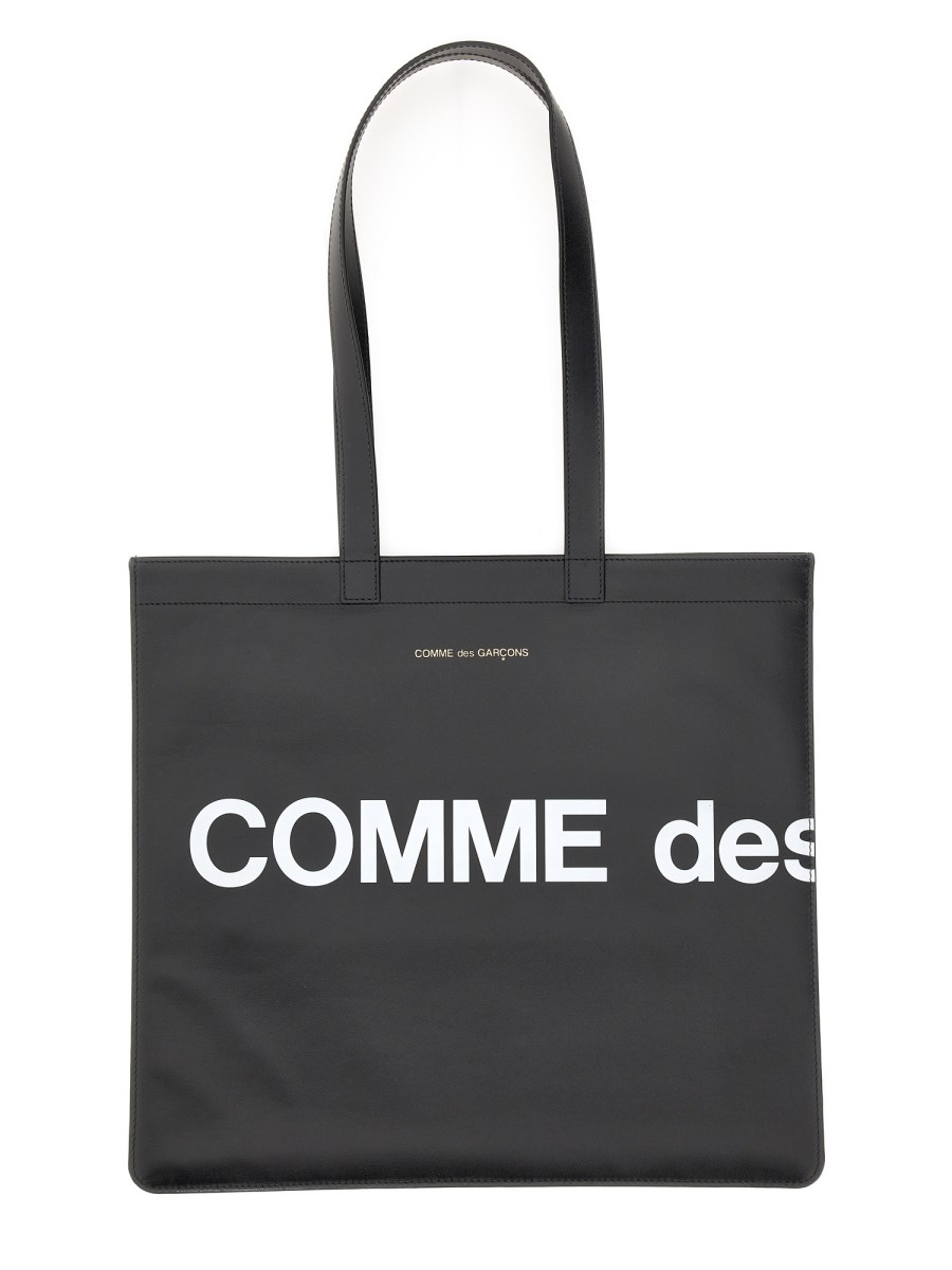 COMME DES GARCONS WALLET HUGE LOGO LEATHER TOTE BAG Eleonora