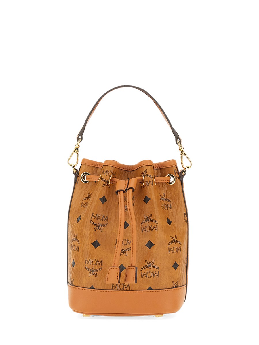 MCM Dessau Mini Drawstring Bucket Bag