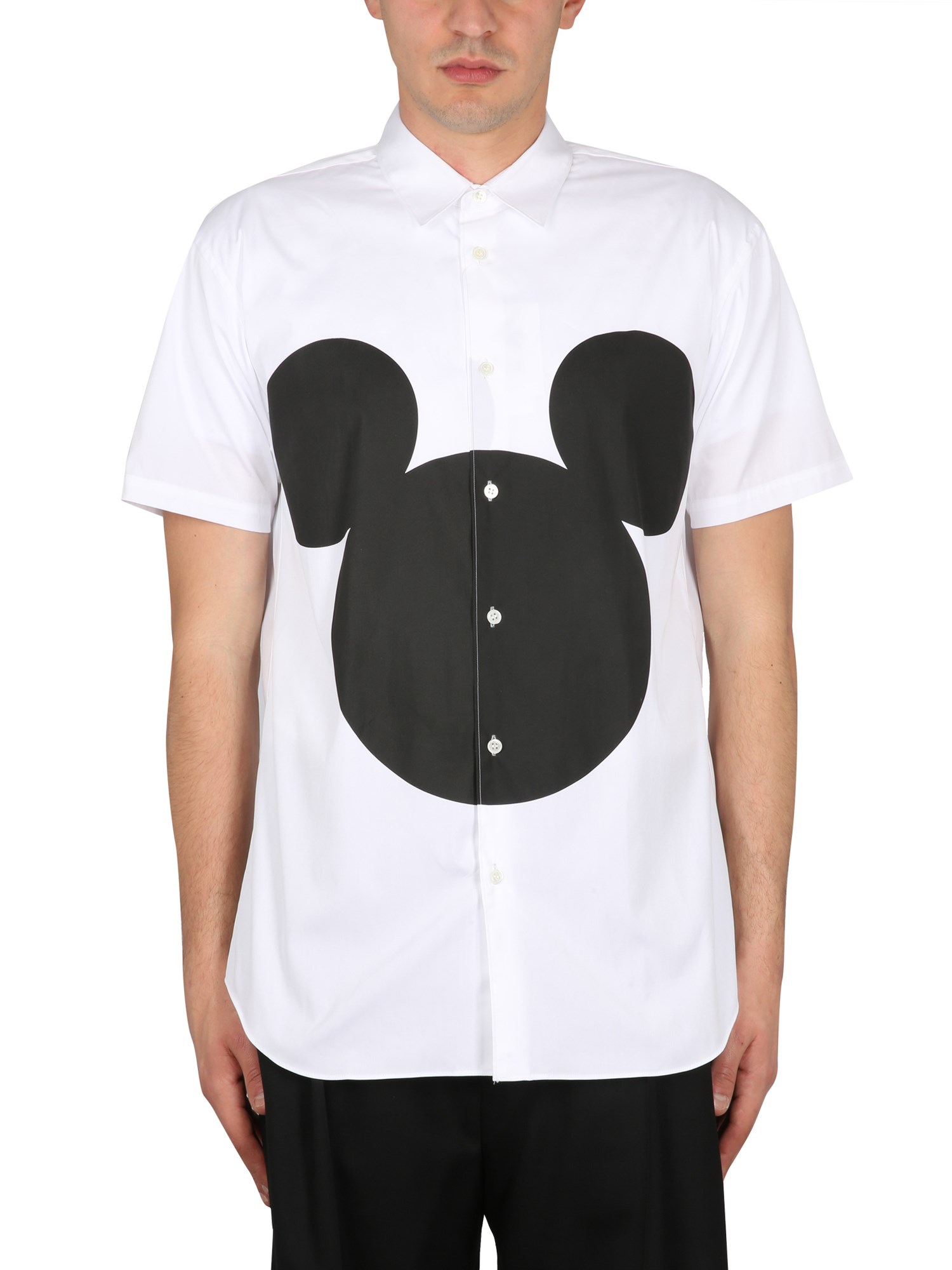 Comme Des Garçons Shirt Mickey Mouse Shirt In White