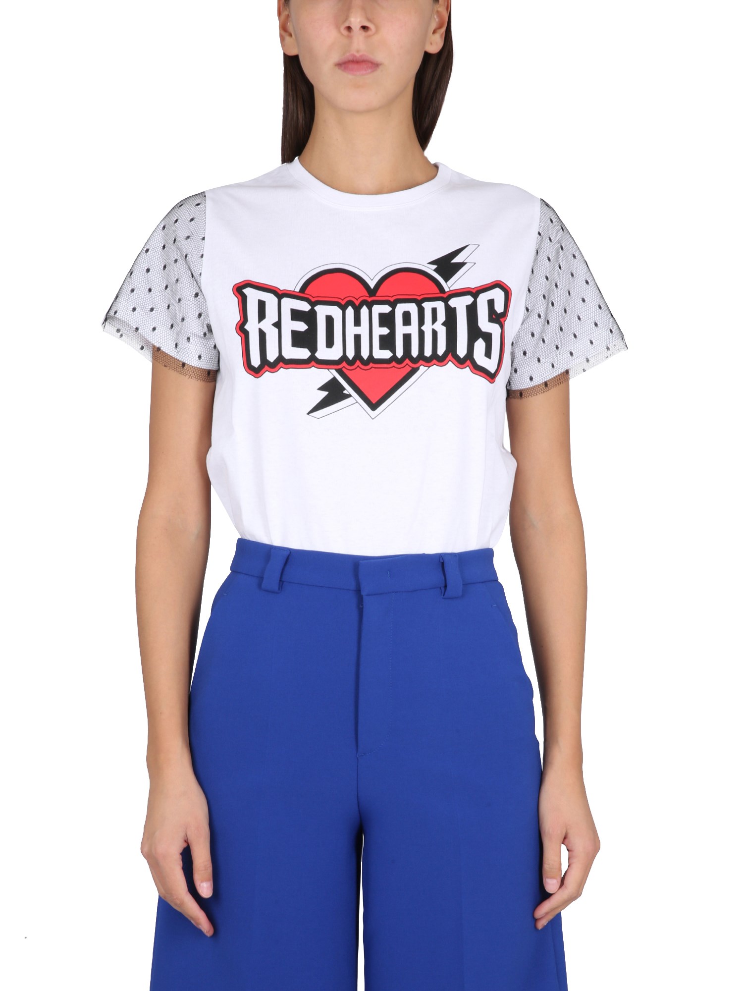 Red Valentino Redhearts Cotton T-shirt In White