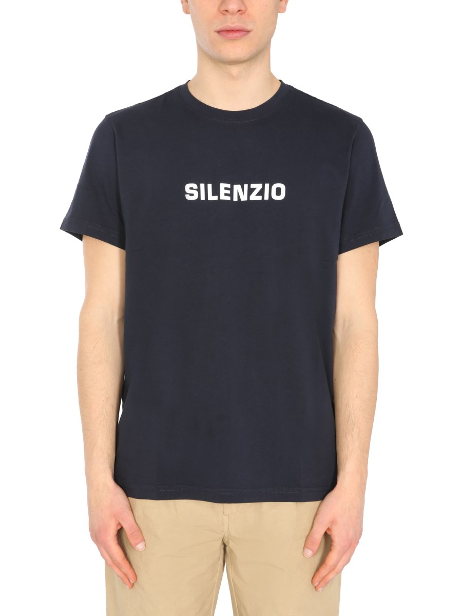 ASPESI T-SHIRT "SILENZIO" IN JERSEY DI COTONE CON STAMPA