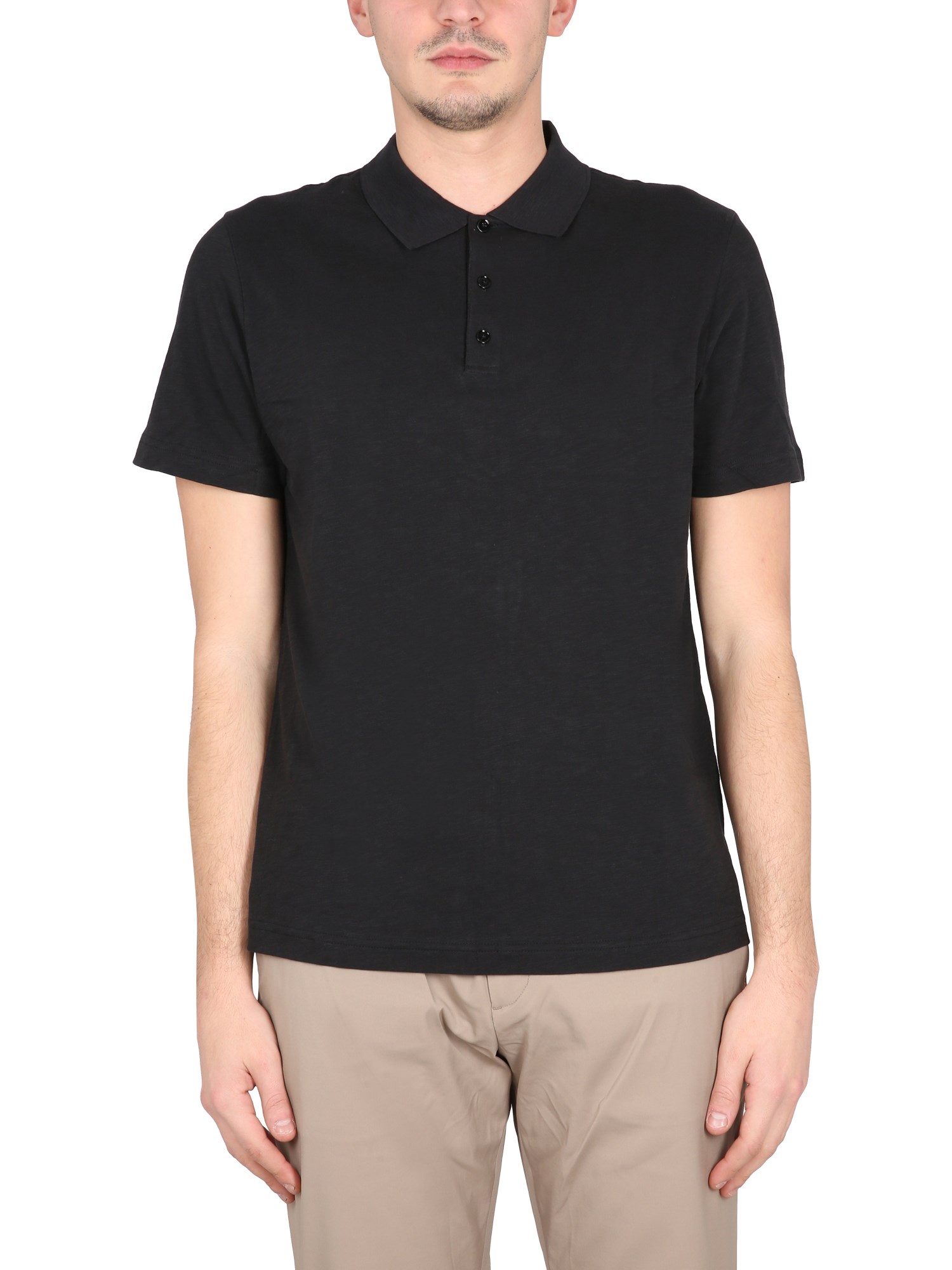 Theory Regular Fit Polo Shirt In Black