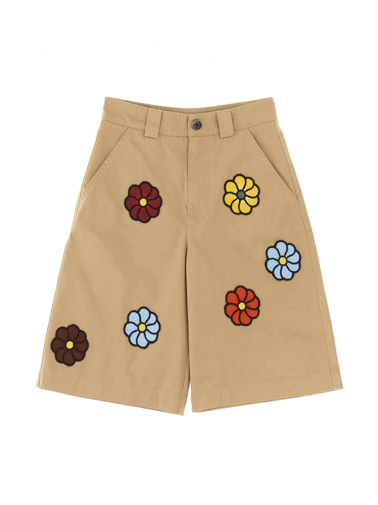 Moncler Genius 1 Moncler Jw Anderson Woman Shorts & Bermuda Shorts Sand Size 12 Cotton In Beige