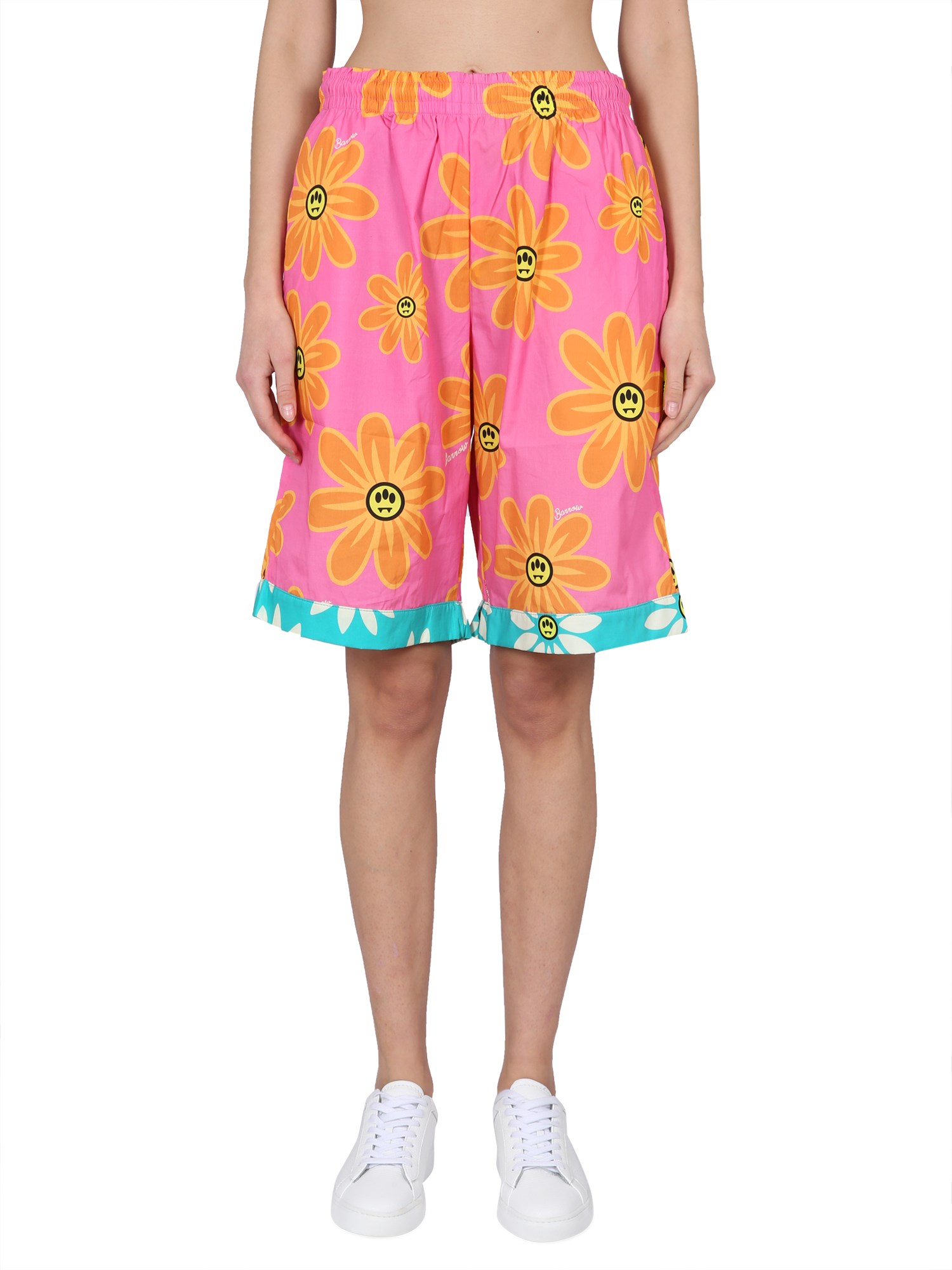 barrow sunflower print bermuda shorts