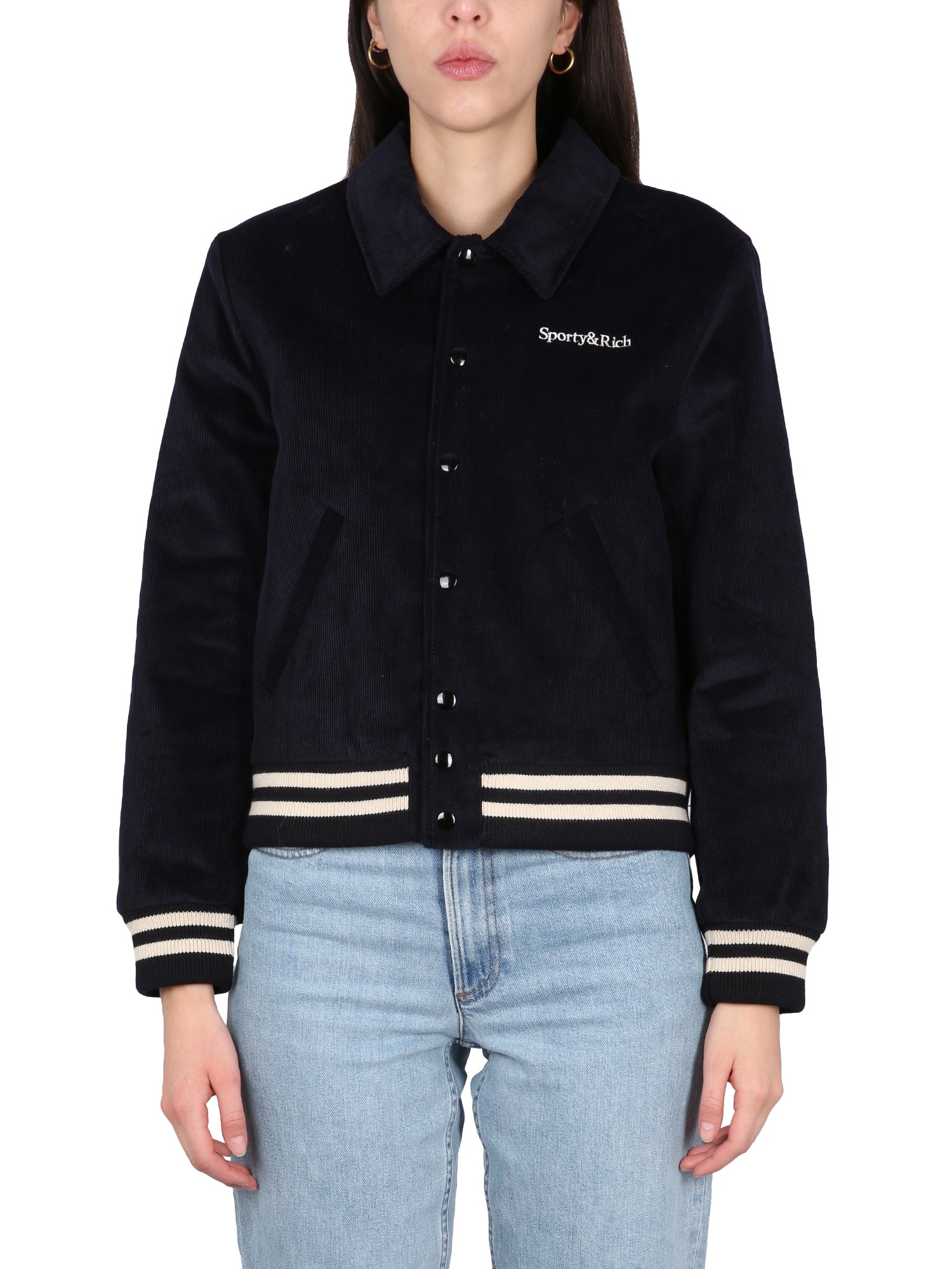 Sporty And Rich Varsity Jacket In Blue