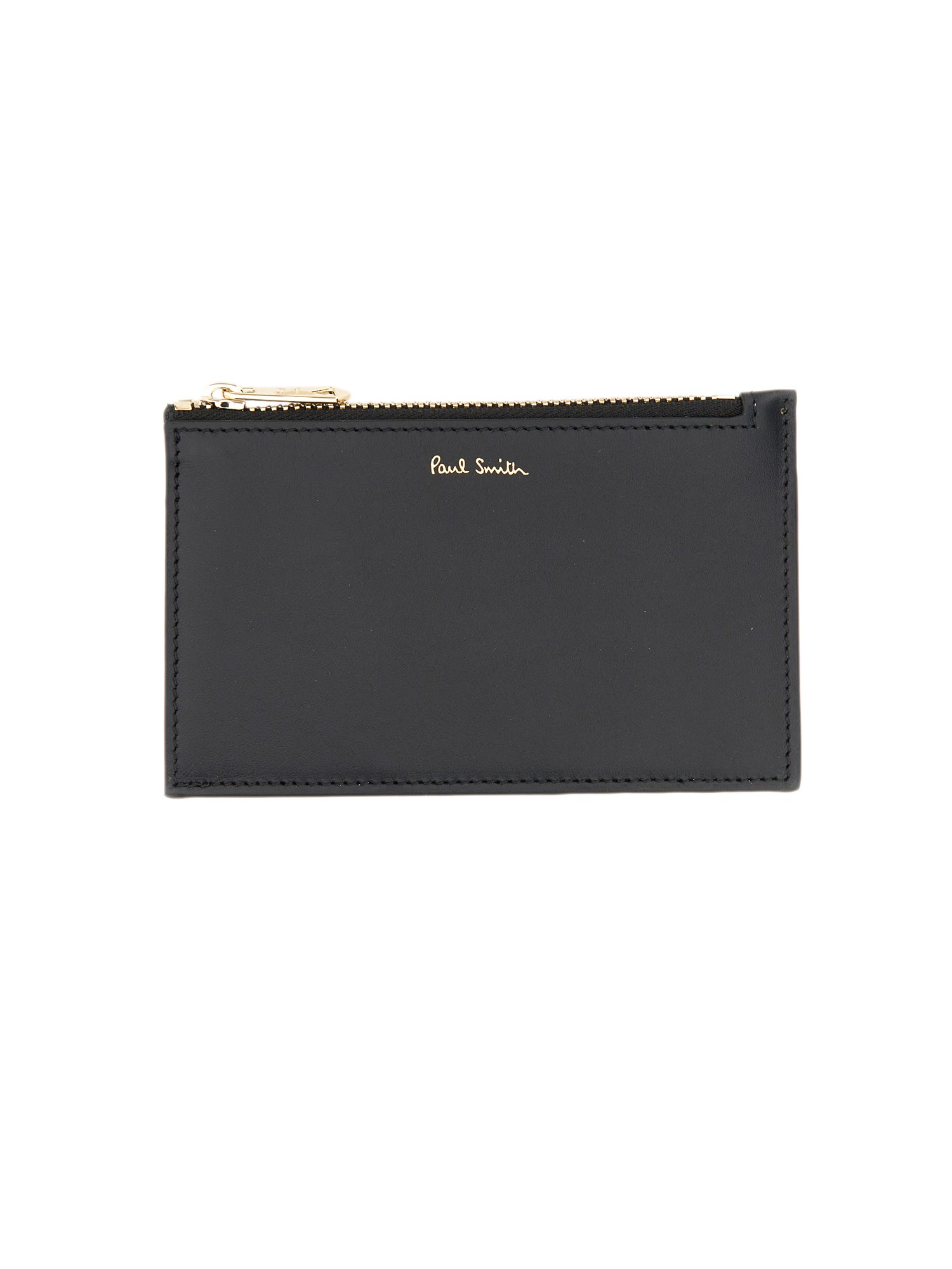 Paul Smith Zippered Card Holder In Black