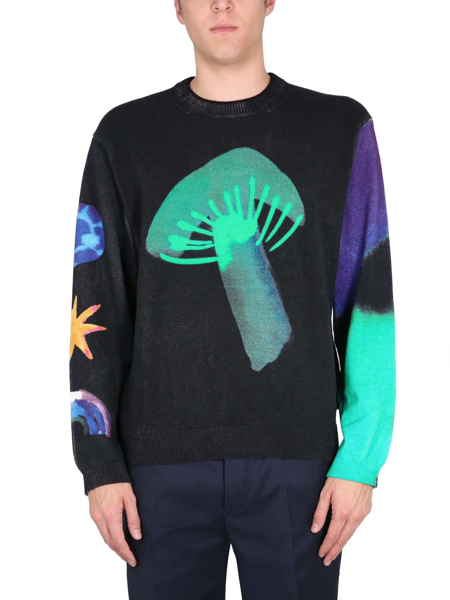 Ps By Paul Smith Mushroom Print Sweatshirt In Multicolour