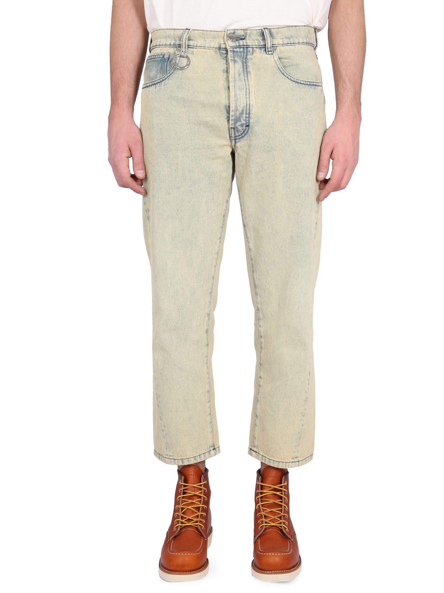 Shop Etudes Studio Five Pocket Jeans In Yellow