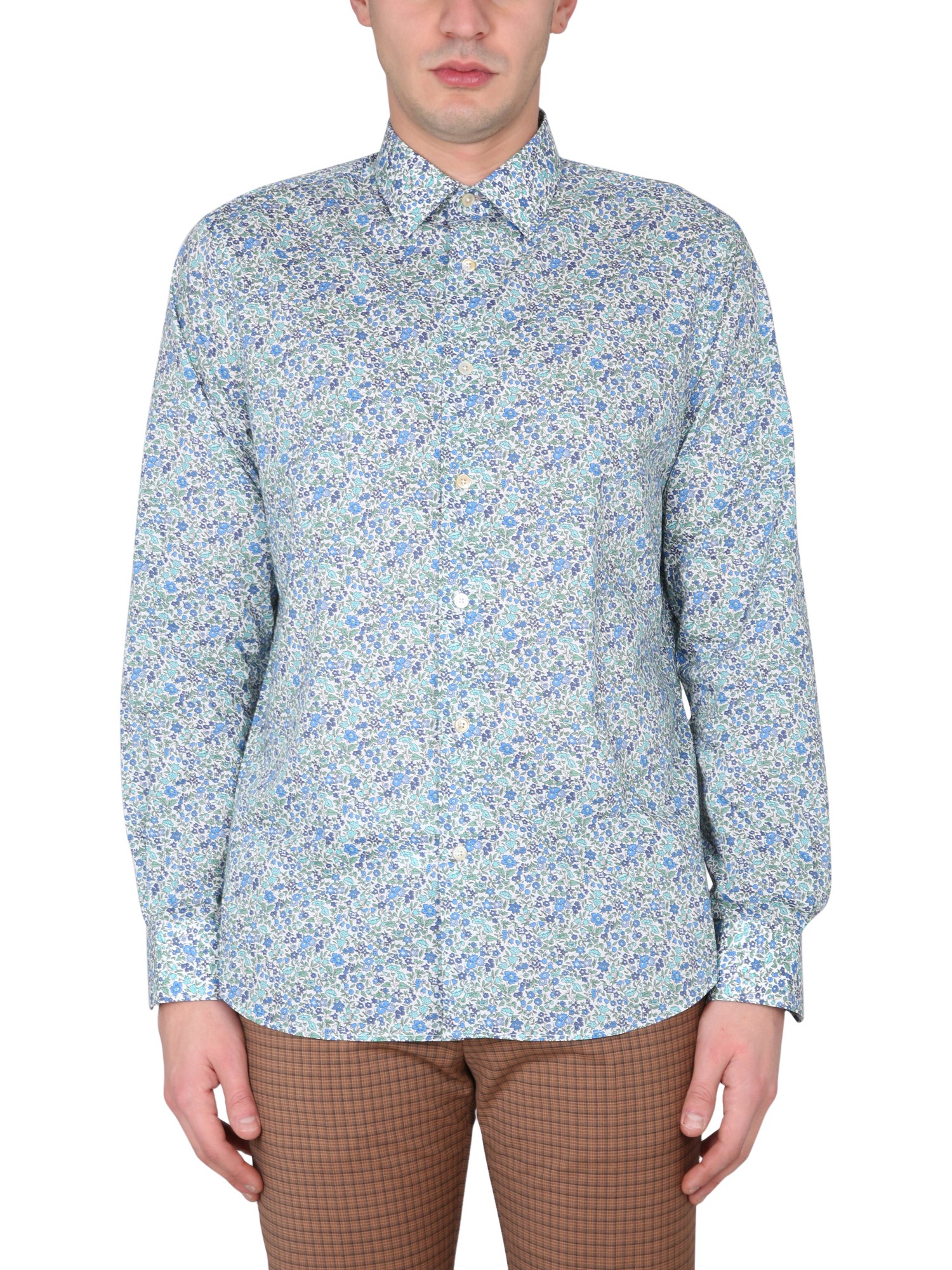 Shop Paul Smith Liberty Patterned Shirt In Multicolour
