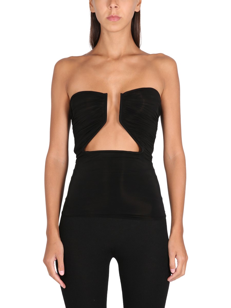 RICK OWENS - TOP PRONG IN CUPRO - Eleonora Bonucci