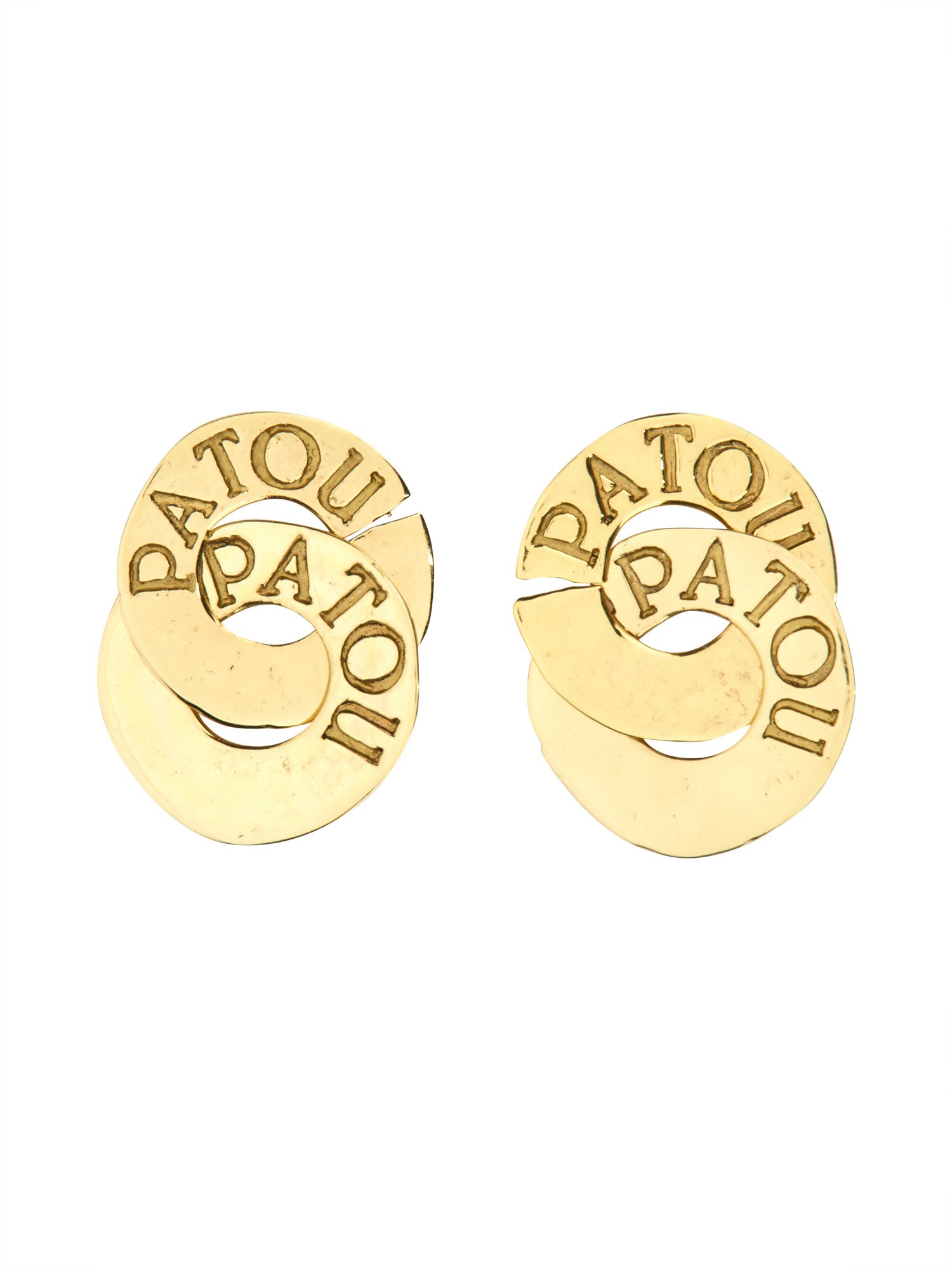 Patou Double Coin Earrings In Gold