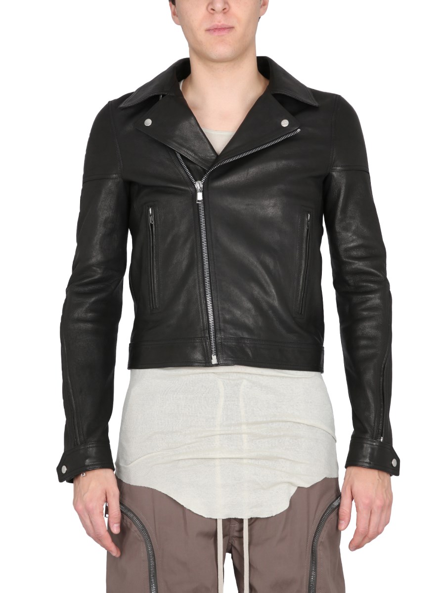 RICK OWENS - DRACUBIKER LEATHER JACKET - Eleonora Bonucci