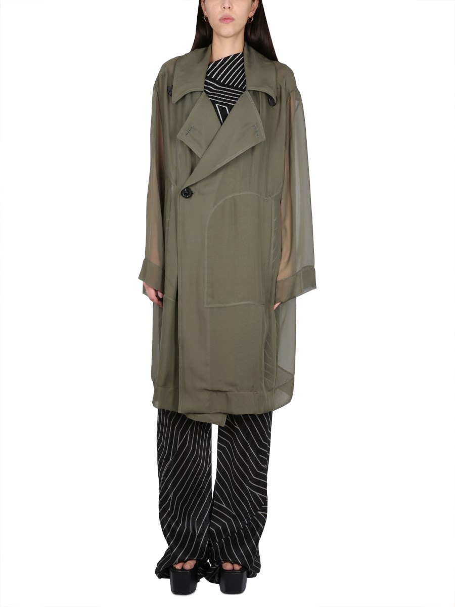 Rick owens trench coat online