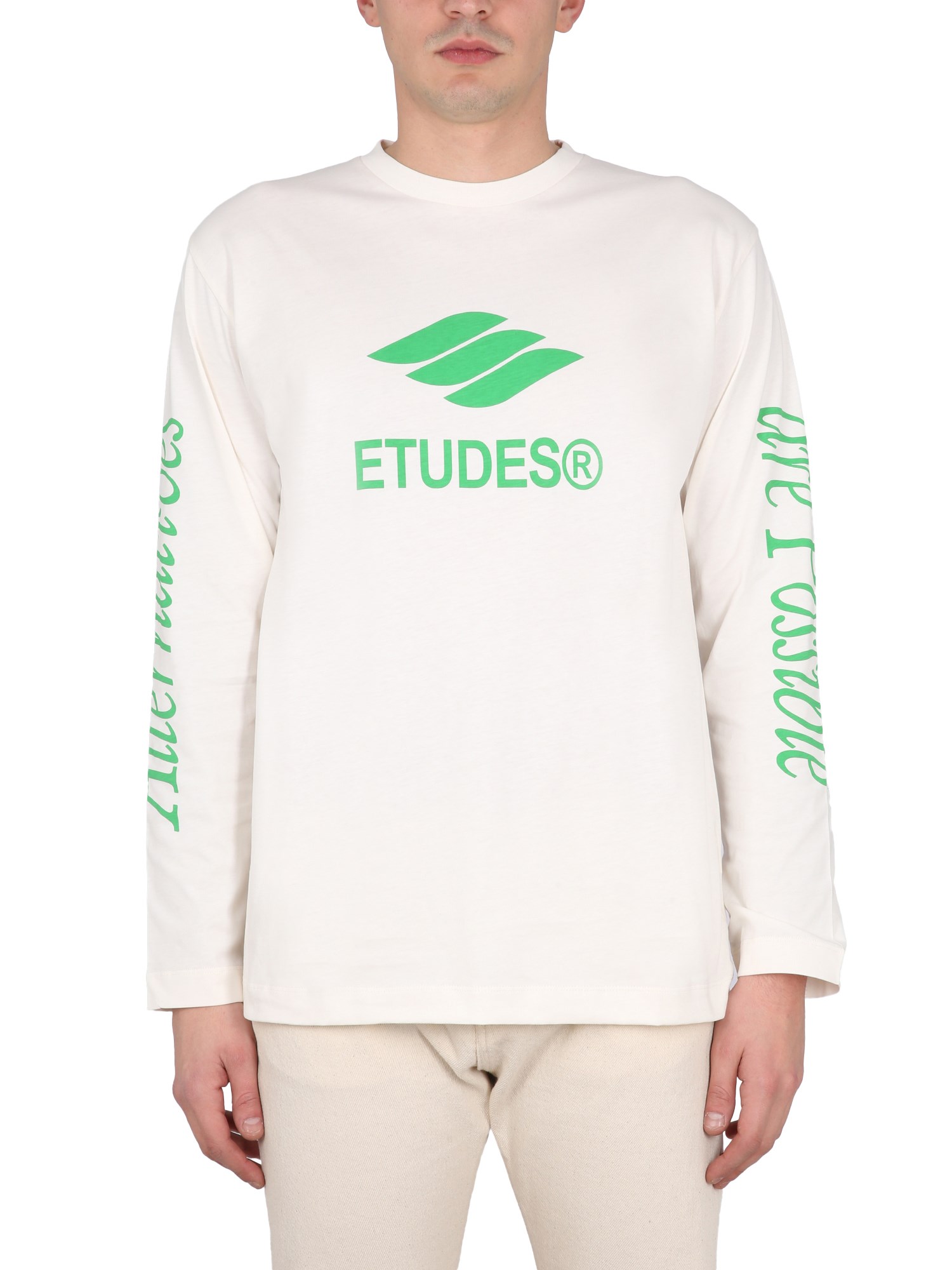 Etudes Studio Logo-print Organic Cotton T-shirt In White