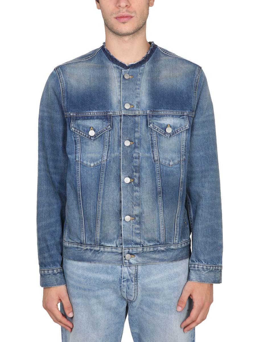 MAISON MARGIELA - COLLARLESS DENIM JACKET - Eleonora Bonucci