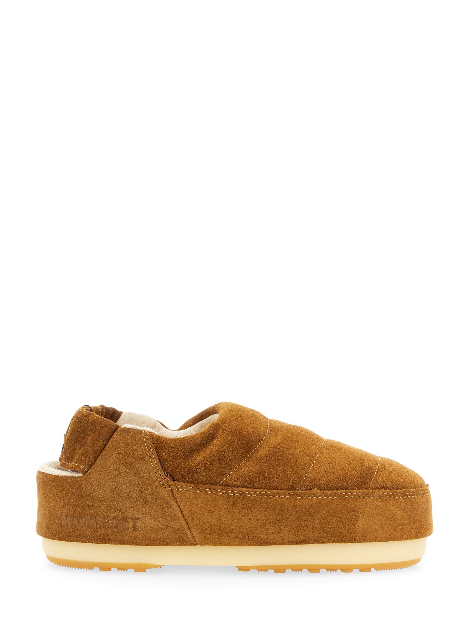 Moon Boot Evolution Slingback Suede Sandals In Buff