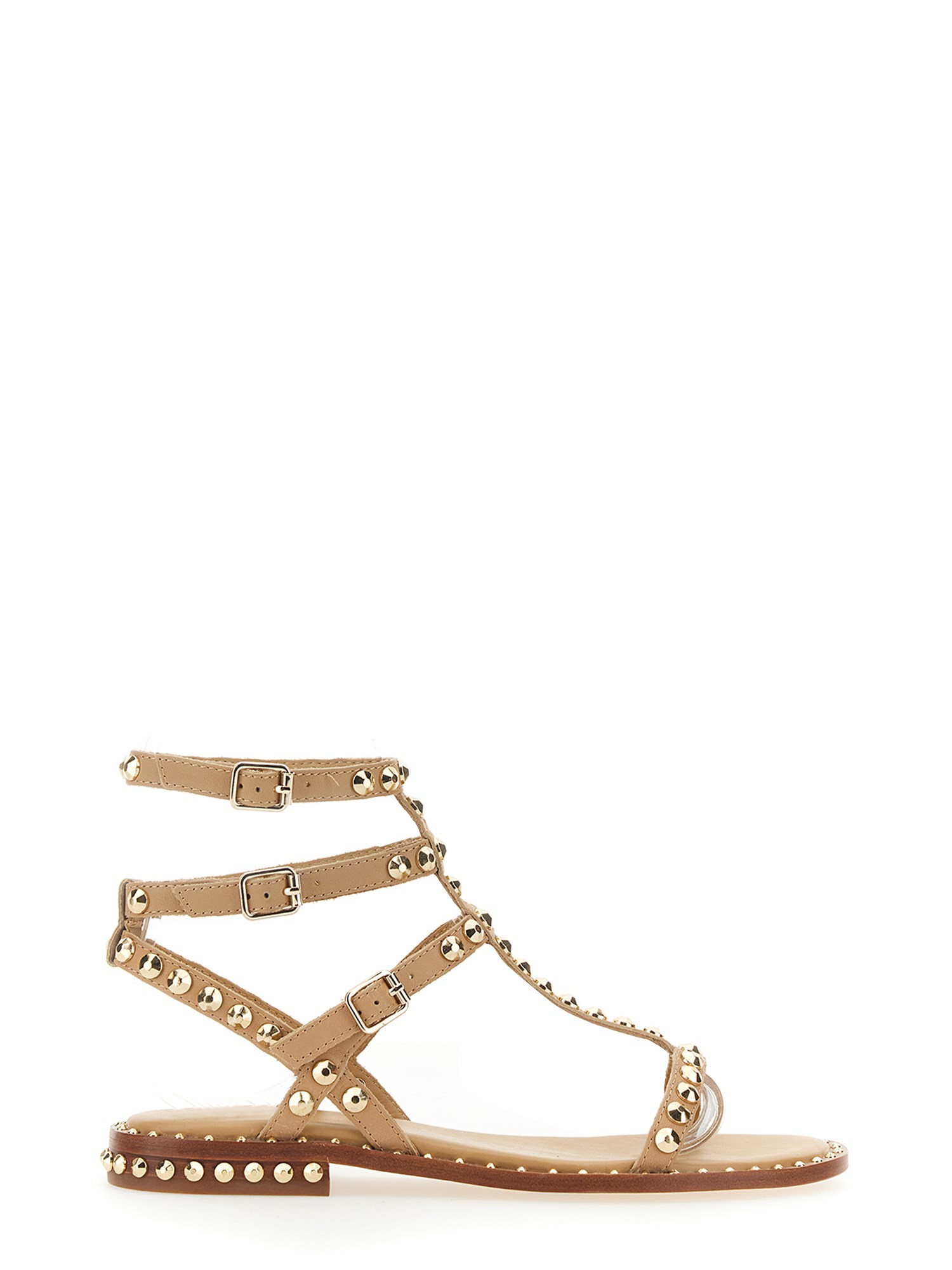 Ash Studded Sandal In Beige | ModeSens