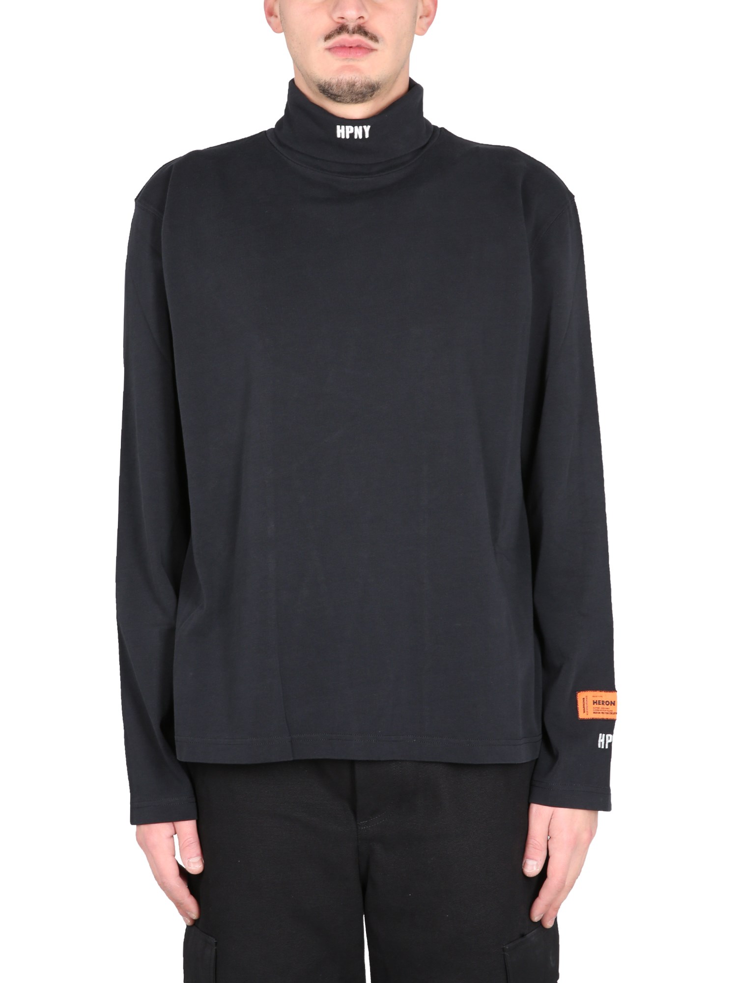 Shop Heron Preston "hpny Emb" T-shirt In Black