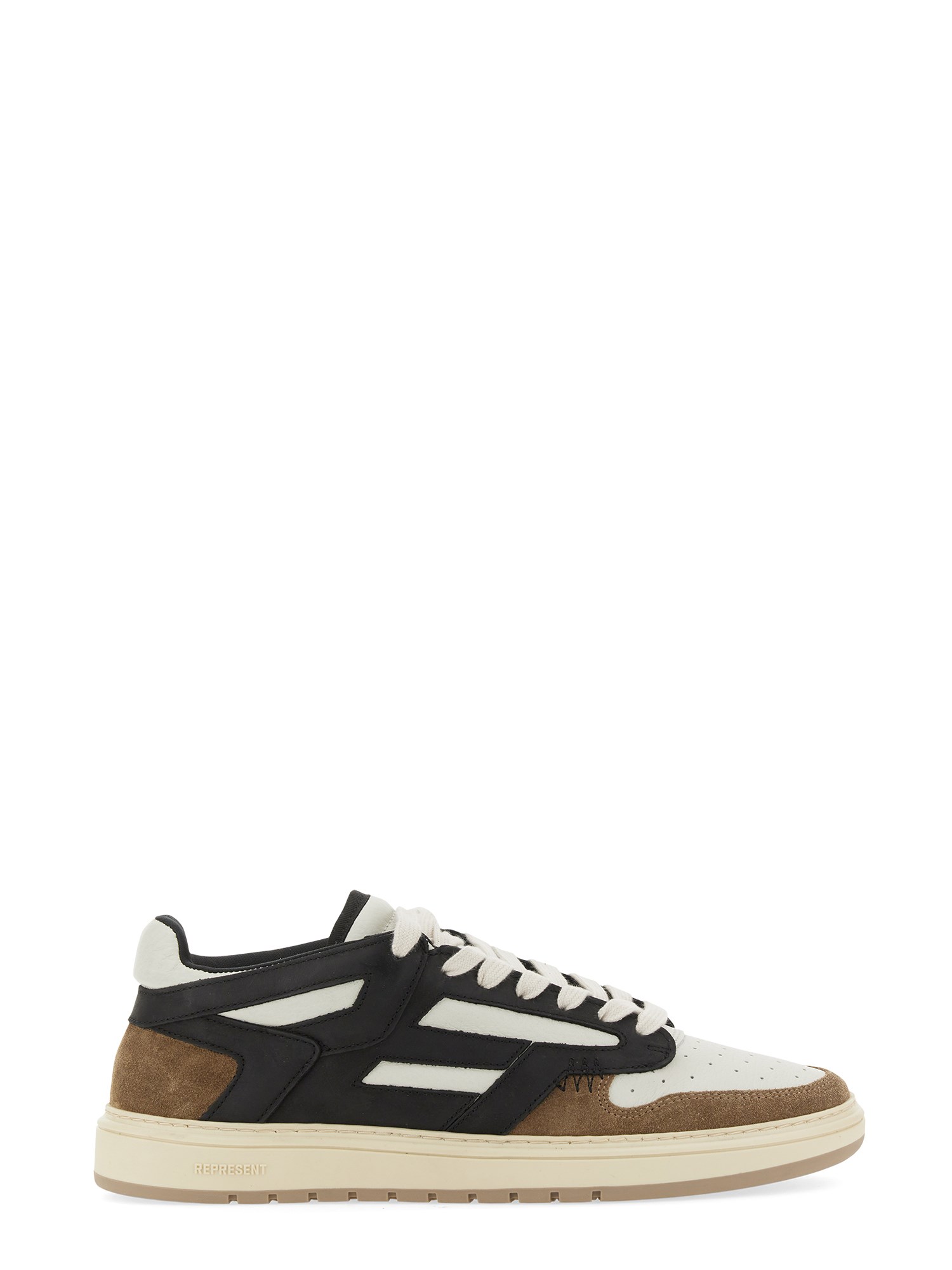 Represent Man Sneakers Khaki Size 7 Soft Leather In Multicolour