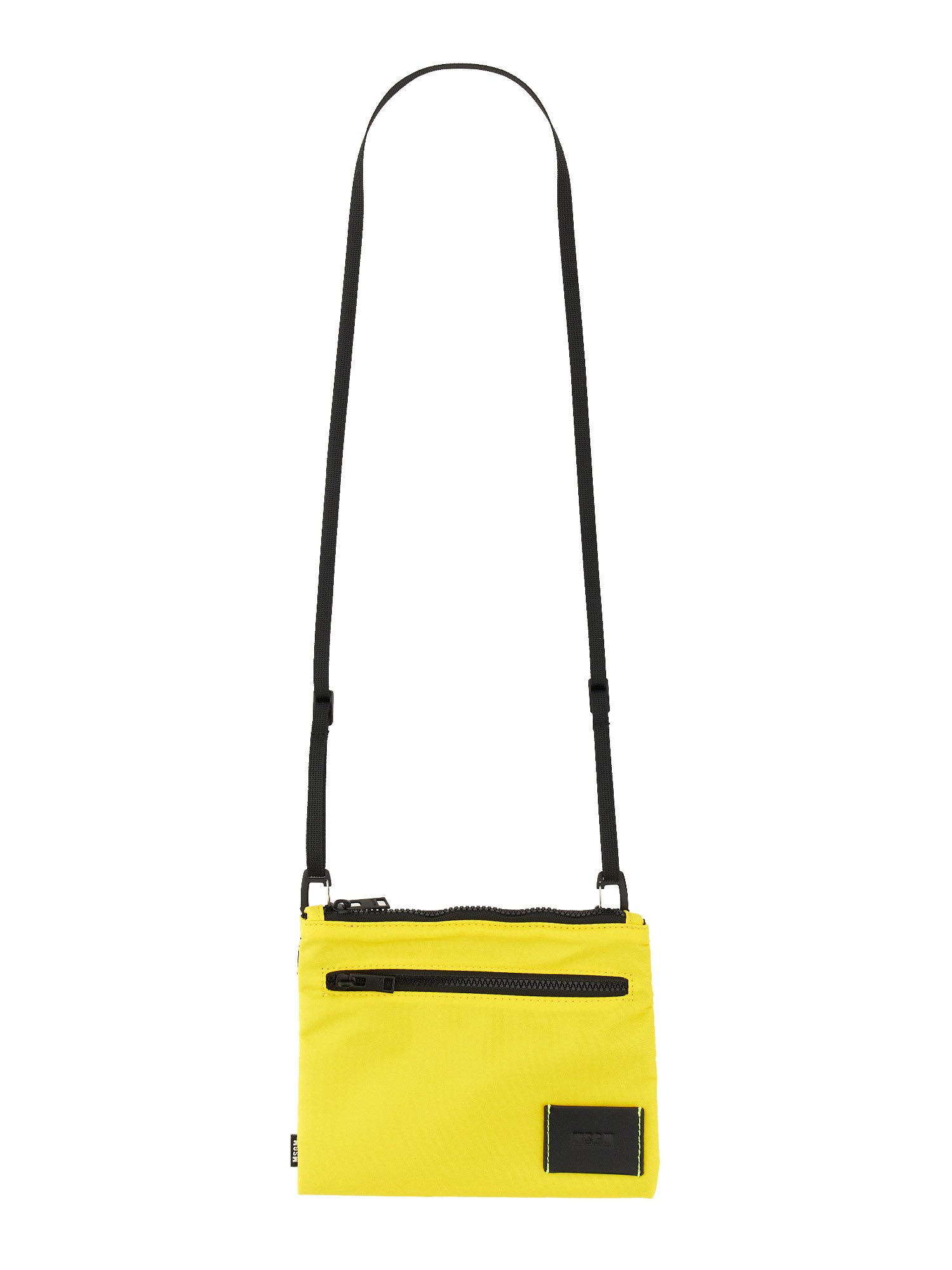 Msgm Logo-patch Messenger Bag In Yellow