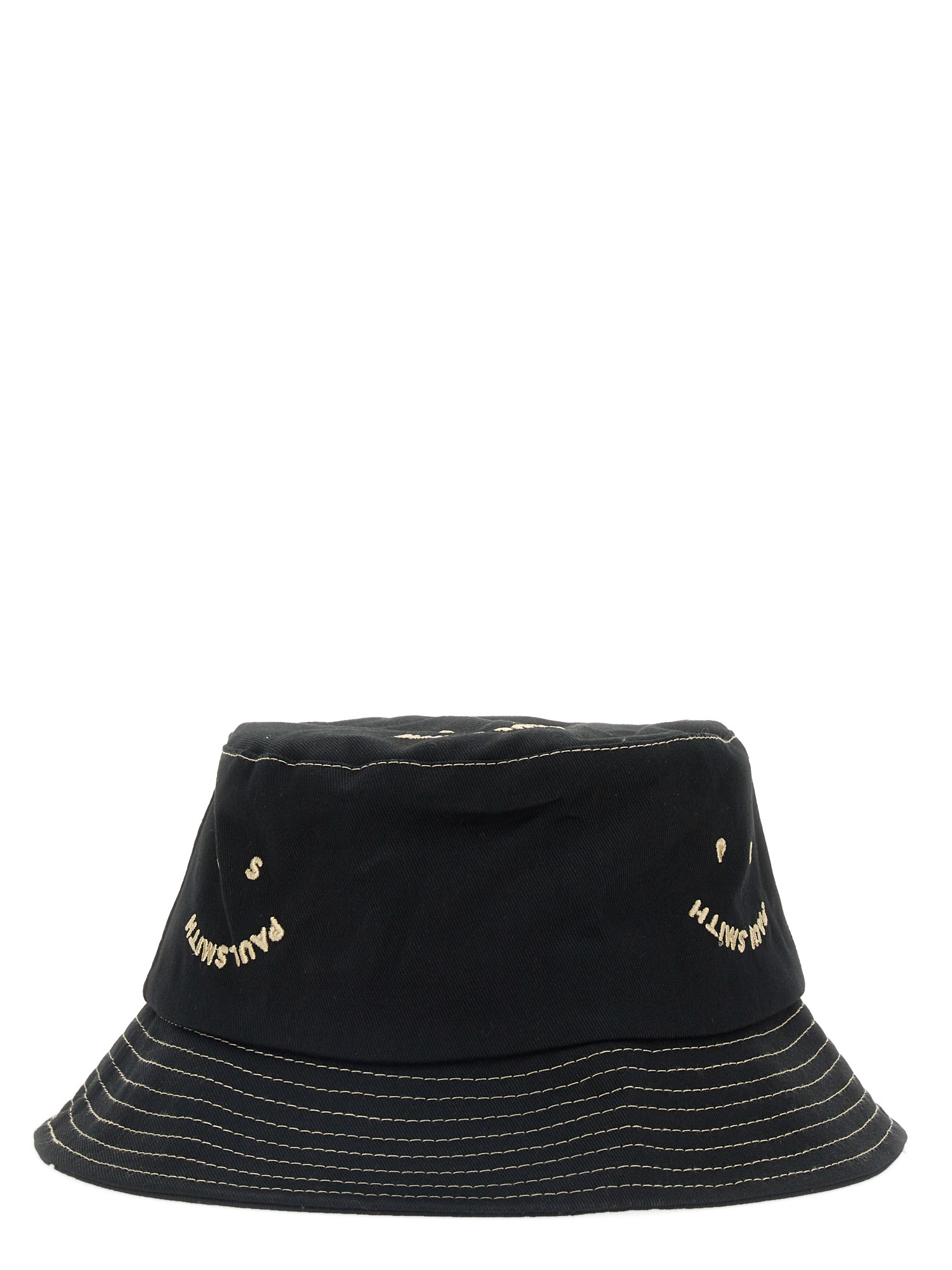Shop Ps By Paul Smith Happy Bucket Hat In Black