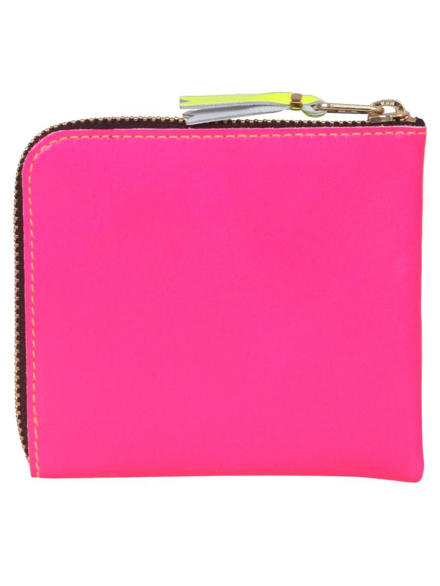 Comme des garcons shop zip around wallet pink