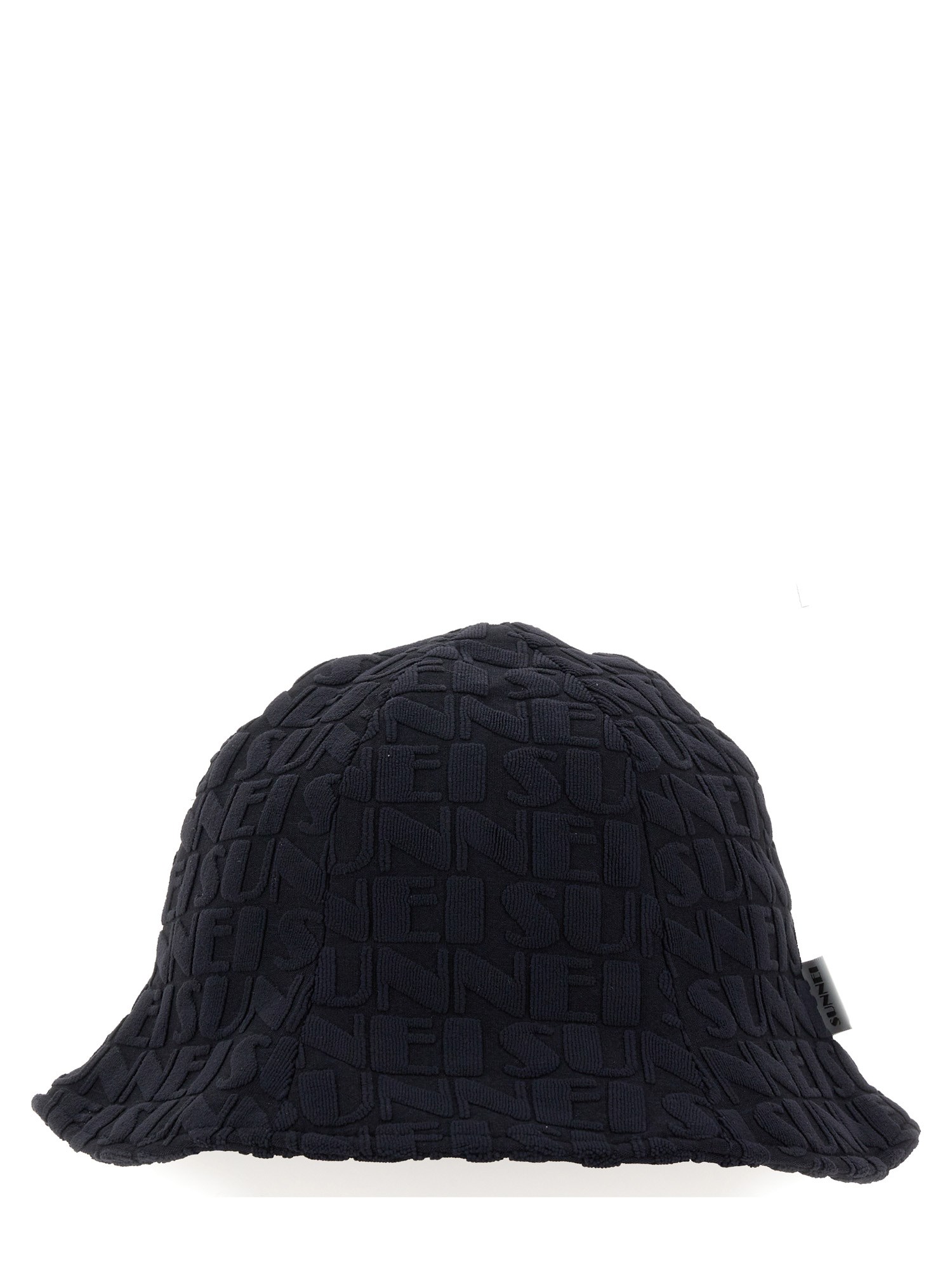 Shop Sunnei Bucket Hat With Logo Pattern In Blue