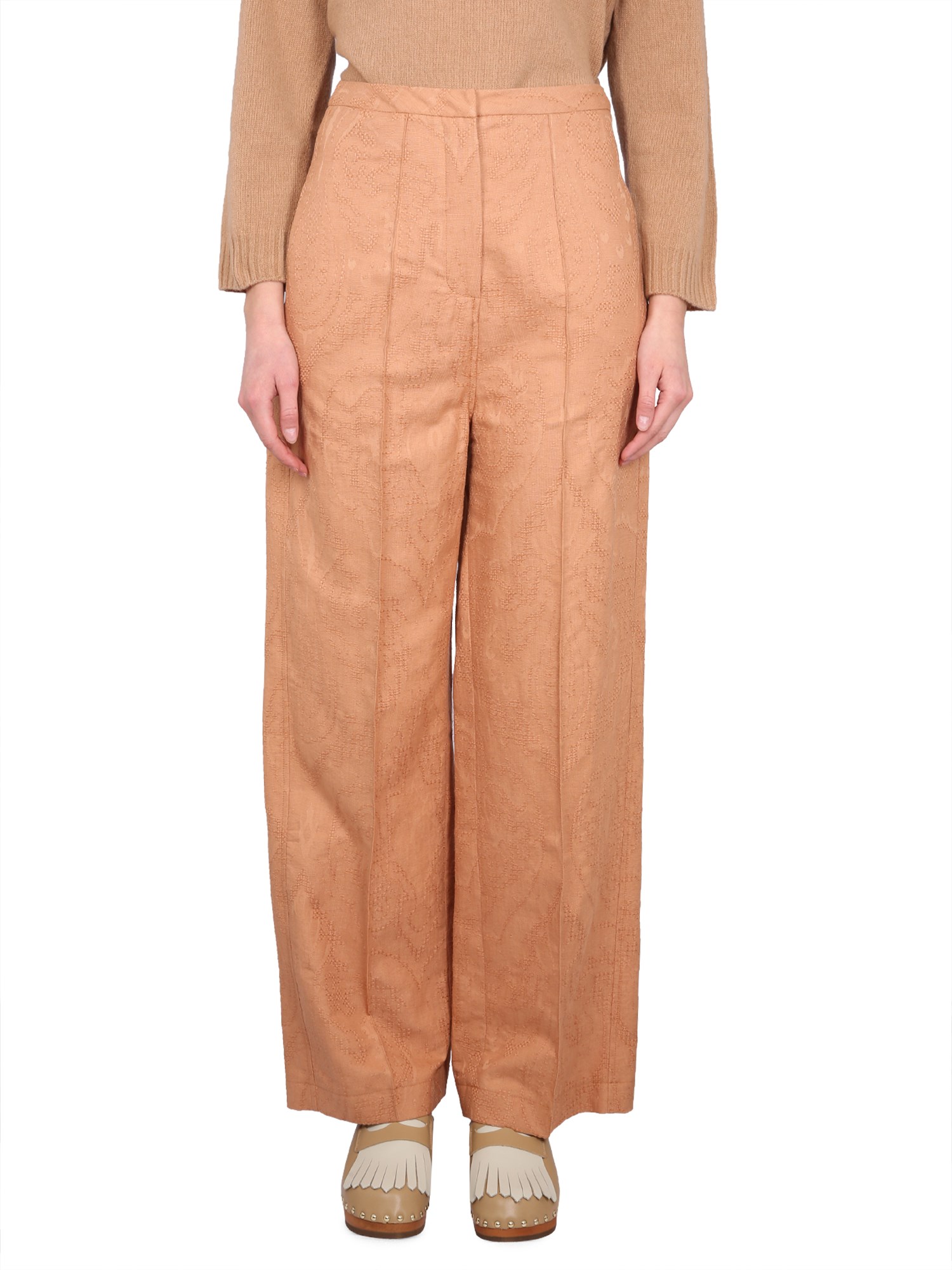 Shop Alysi Pants Ajoure' In Brown