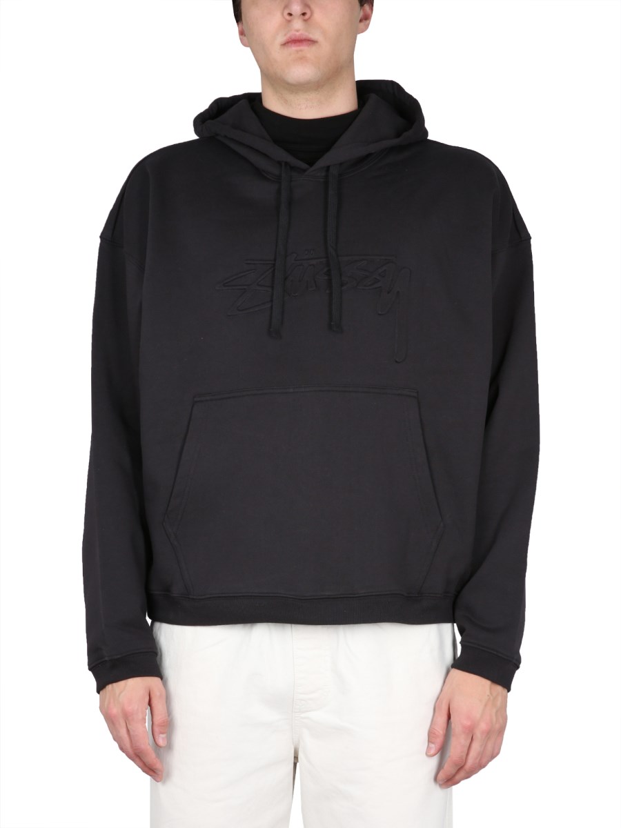 STUSSY - HOODED SWEATSHIRT WITH LOGO - Eleonora Bonucci