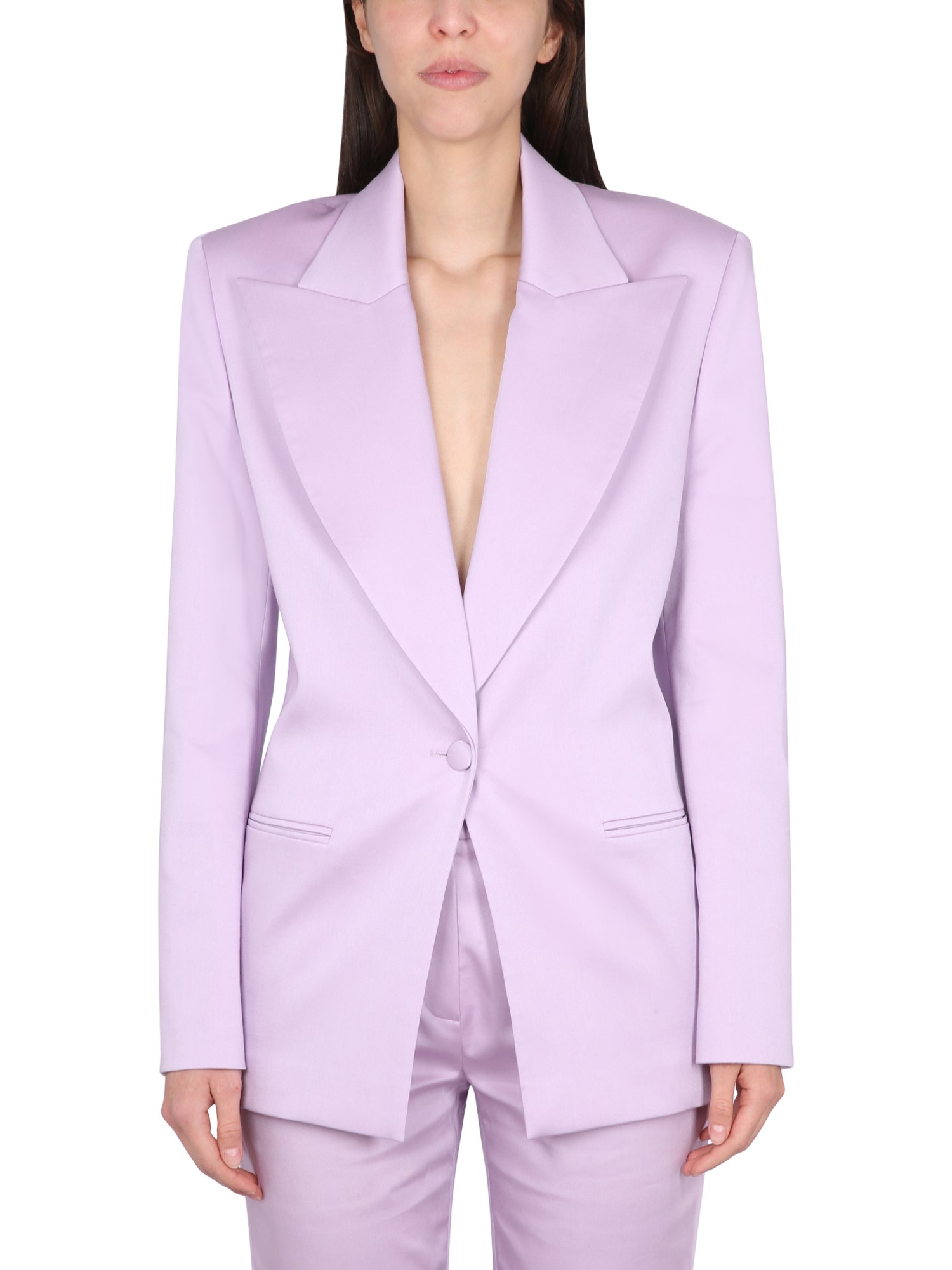 Shop Magda Butrym Single-breasted Jacket In Lilac
