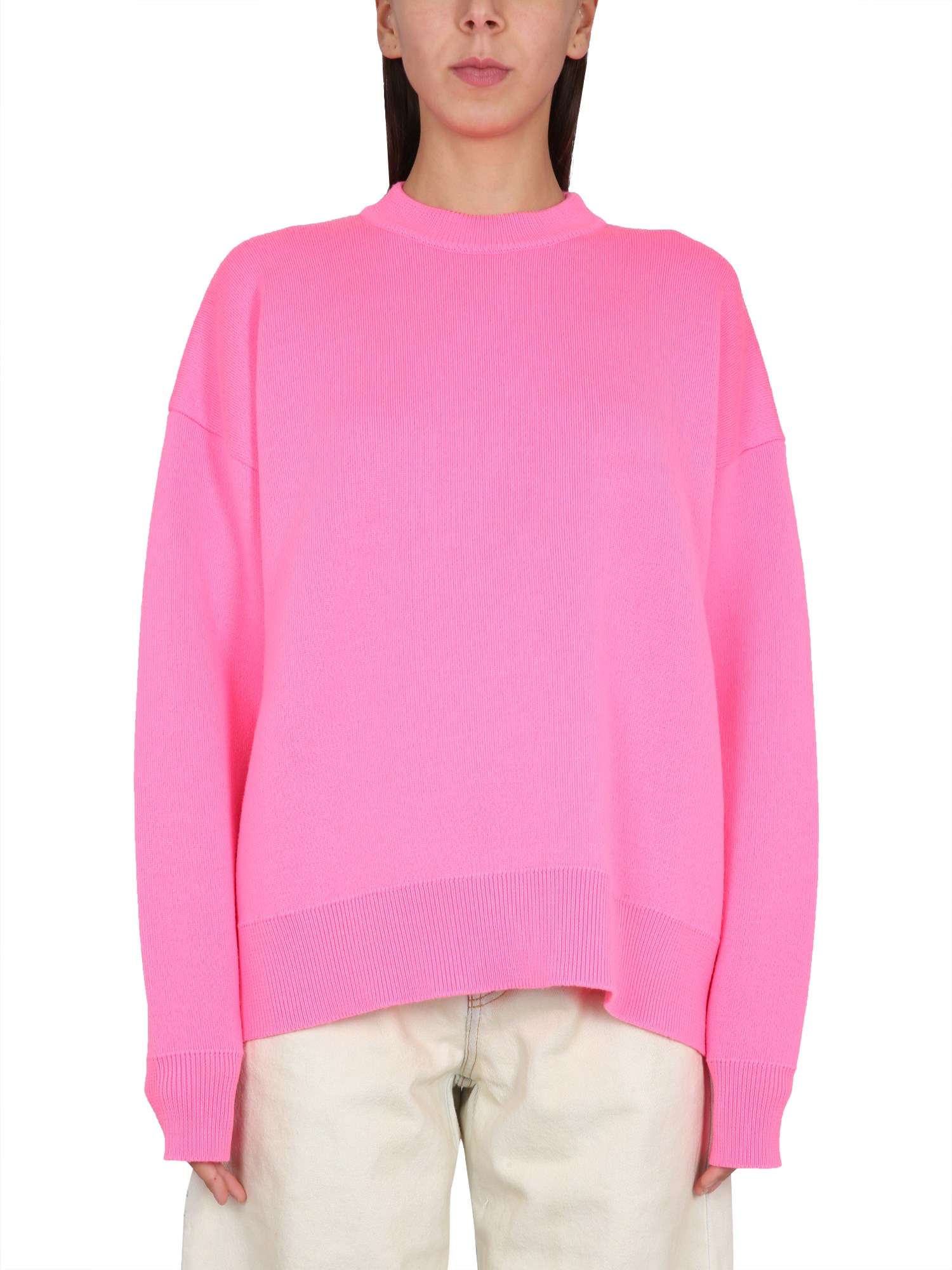 Palm Angels Palm-tree Intarsia-knit Jumper In Pink