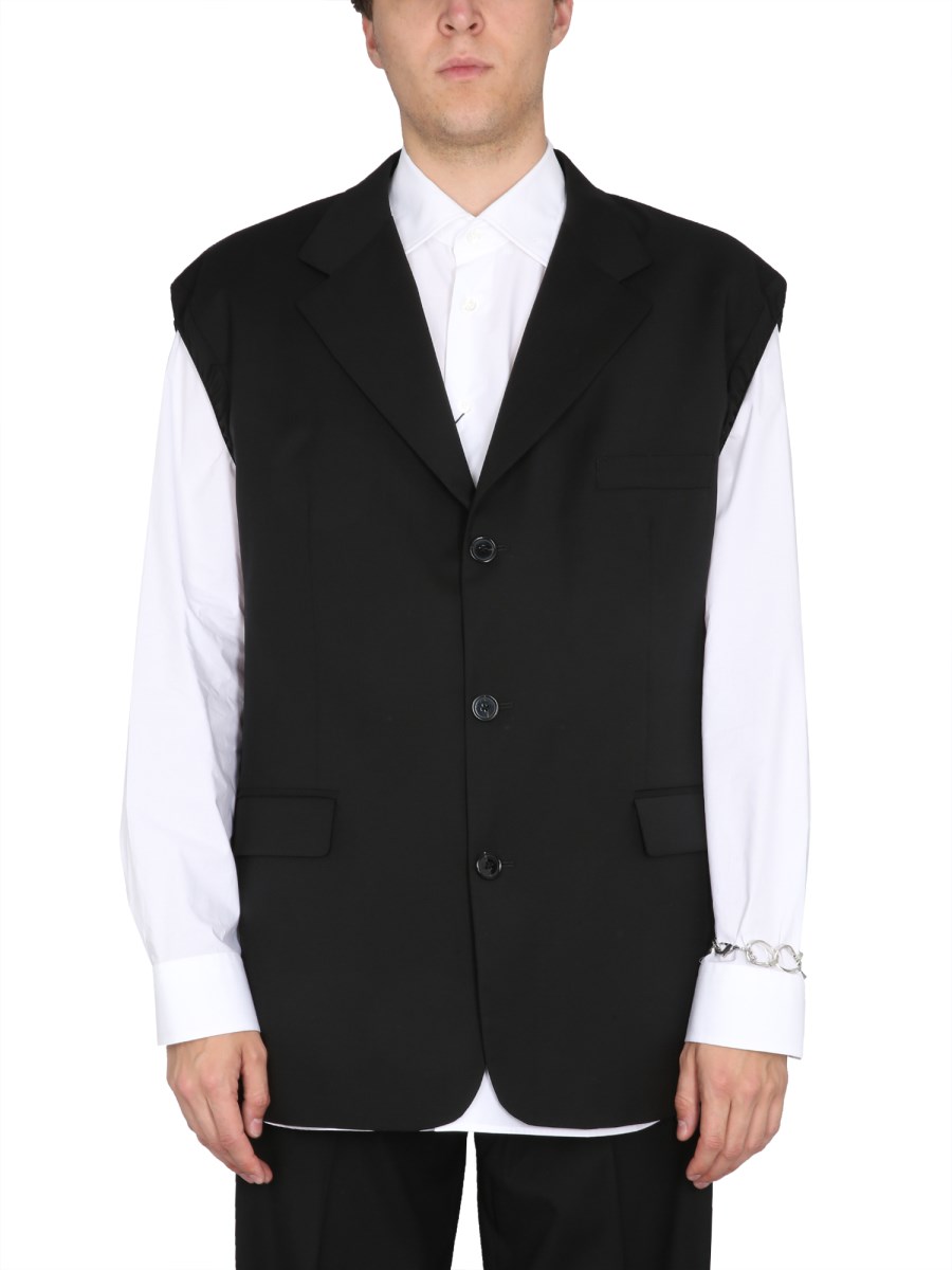 RAF SIMONS - SLEEVELESS JACKET - Eleonora Bonucci