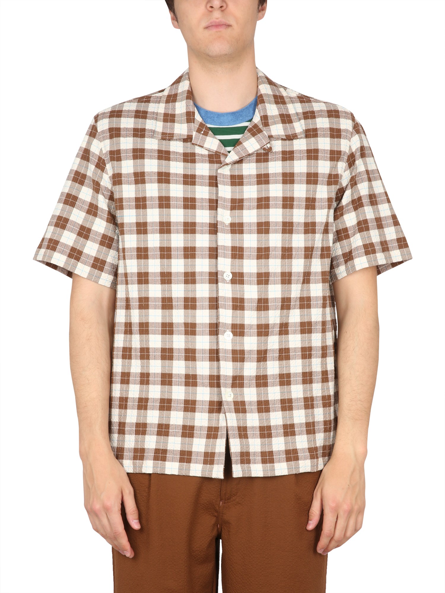 Shop Howlin' Cotton Shirt In Brown