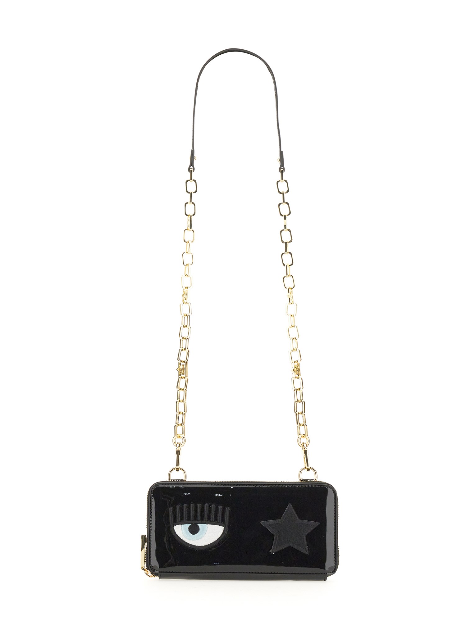 Chiara Ferragni Chiara Ferragni Black Wallet EYE STAR Logo with