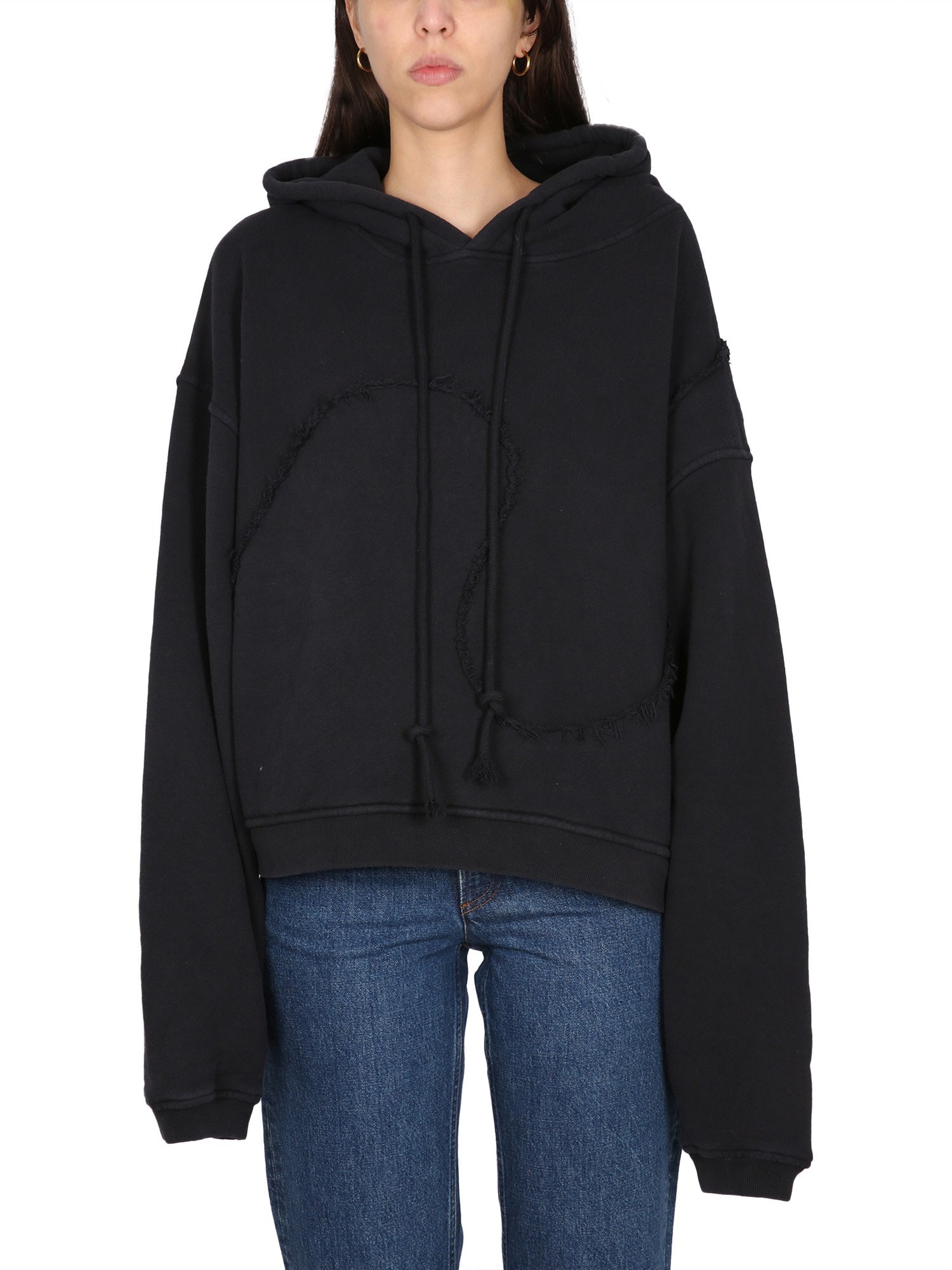 Erl Swirl Premium Hoodie In Black | ModeSens