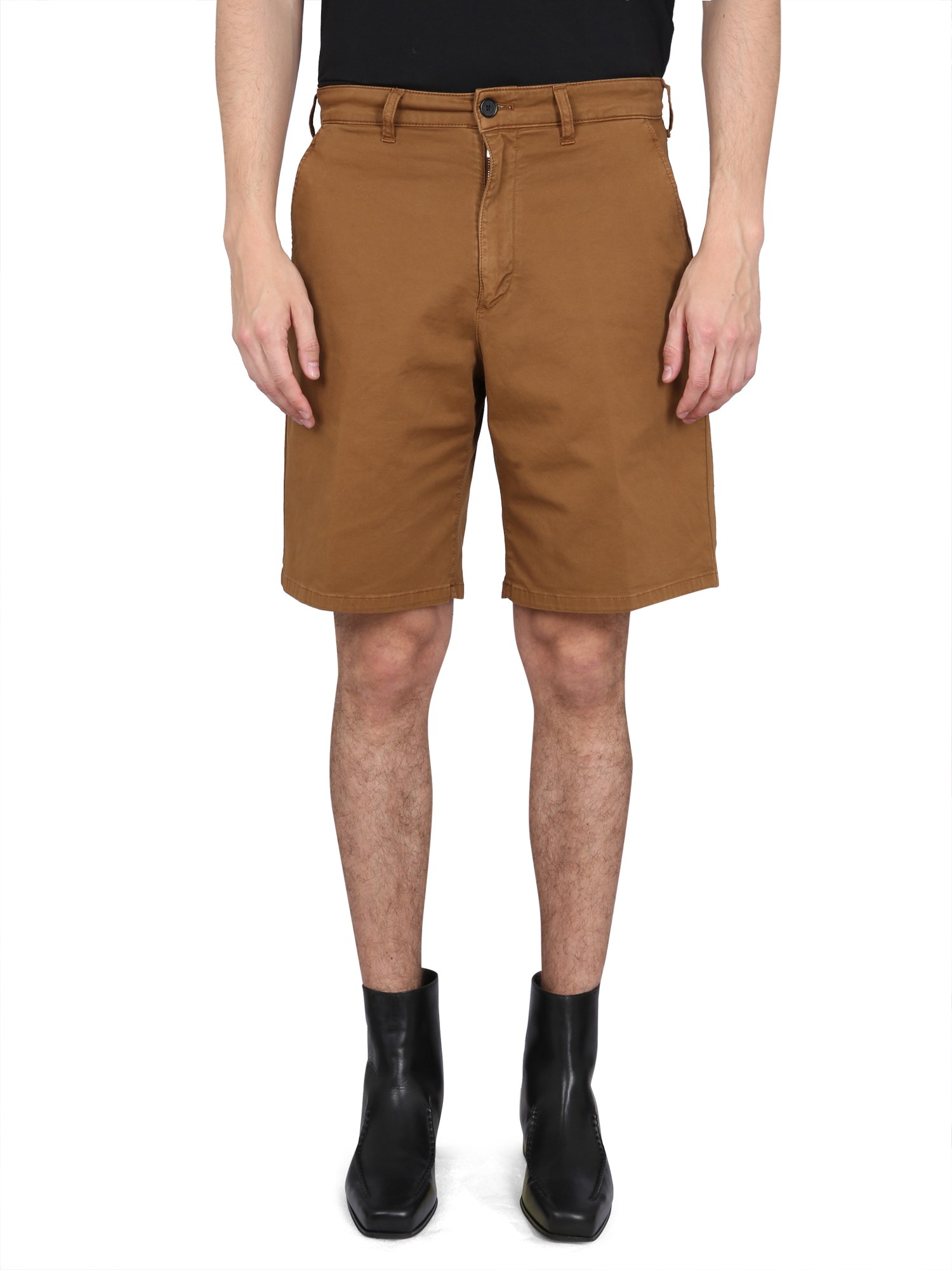 Department Five Cotton Bermuda Shorts In Brown