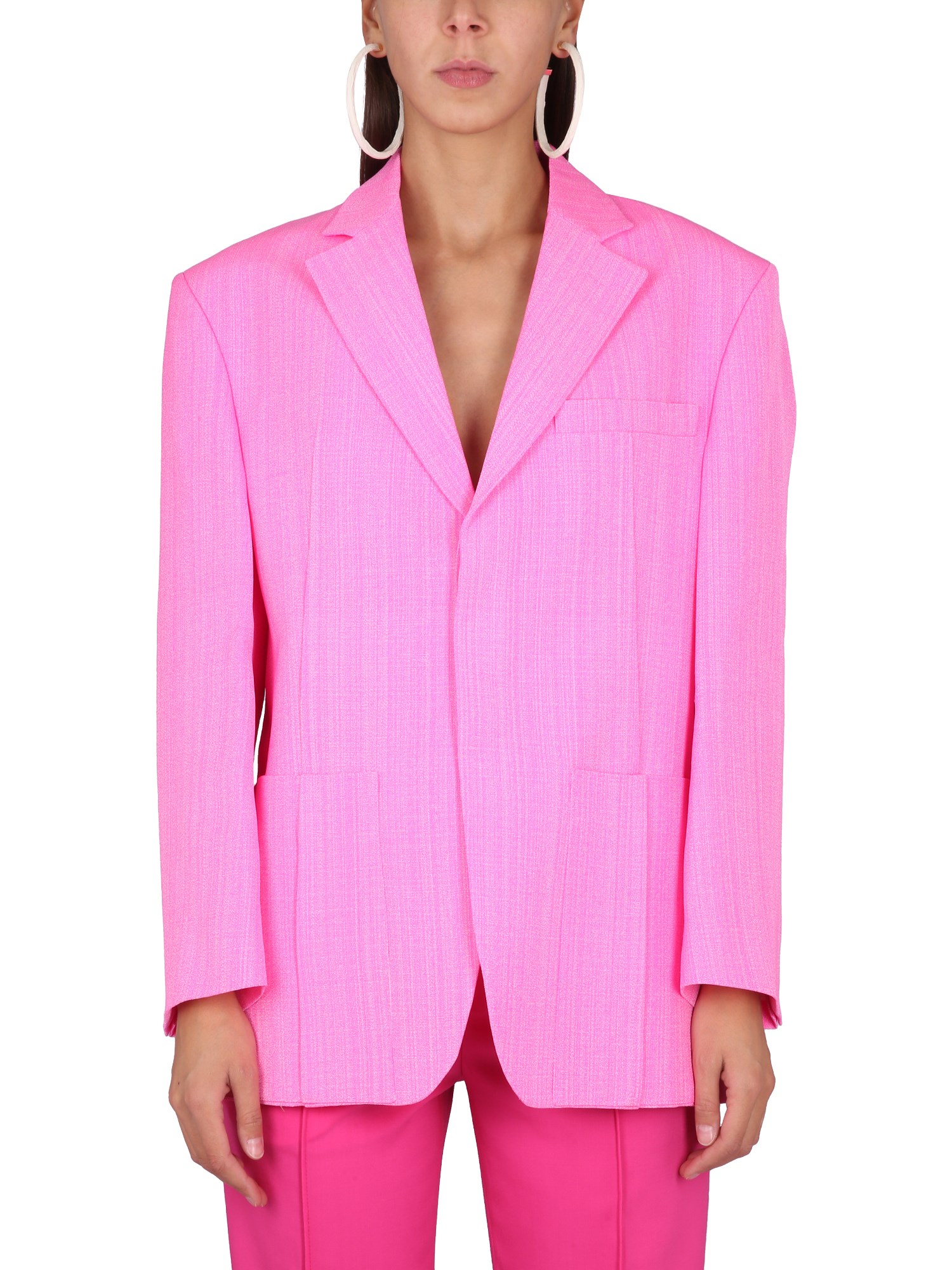 ジャケット JACQUEMUS Women Jackets 213JA101 PINK Jacquemus Woman Pink Jacket 213ja101 | ModeSens