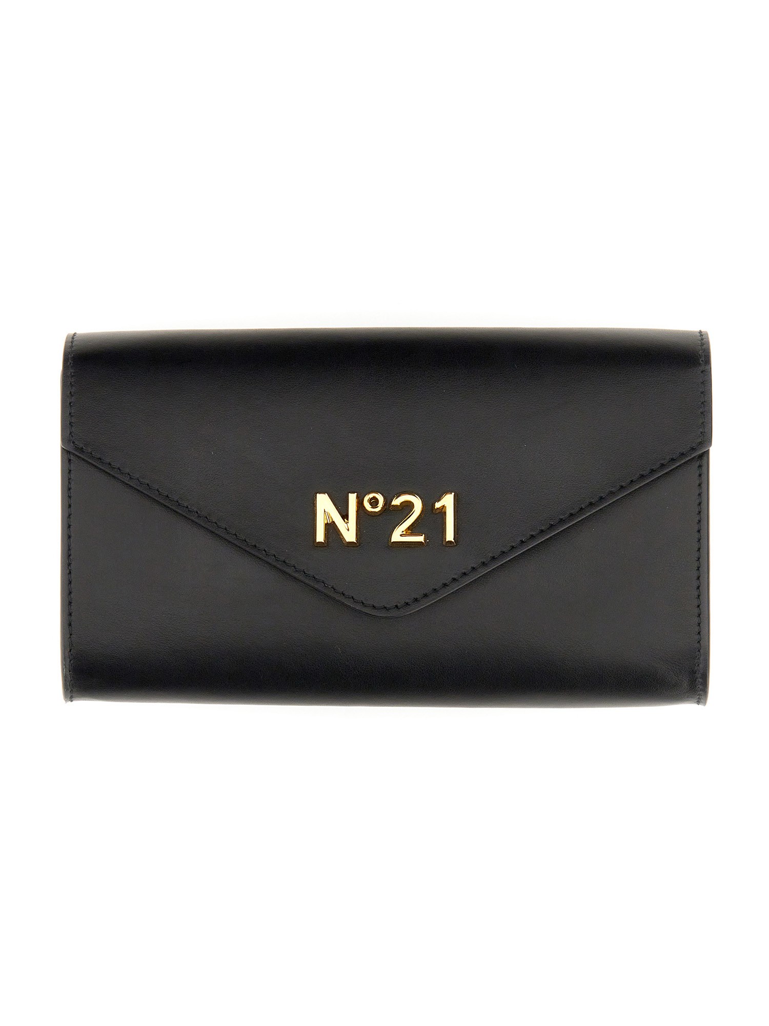Shop N°21 Wallet With Chain And Logo In Black
