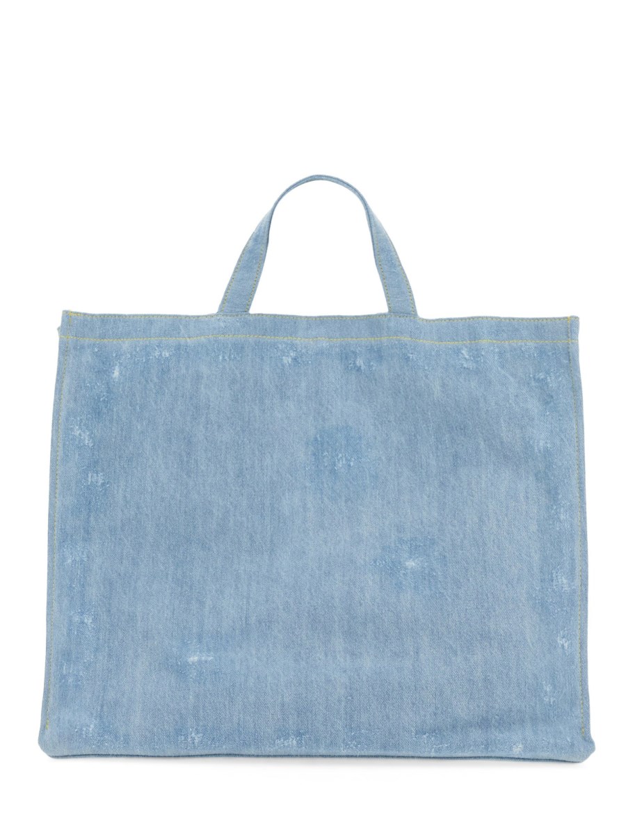 ACNE STUDIOS BORSA TOTE IN DENIM CON LOGO