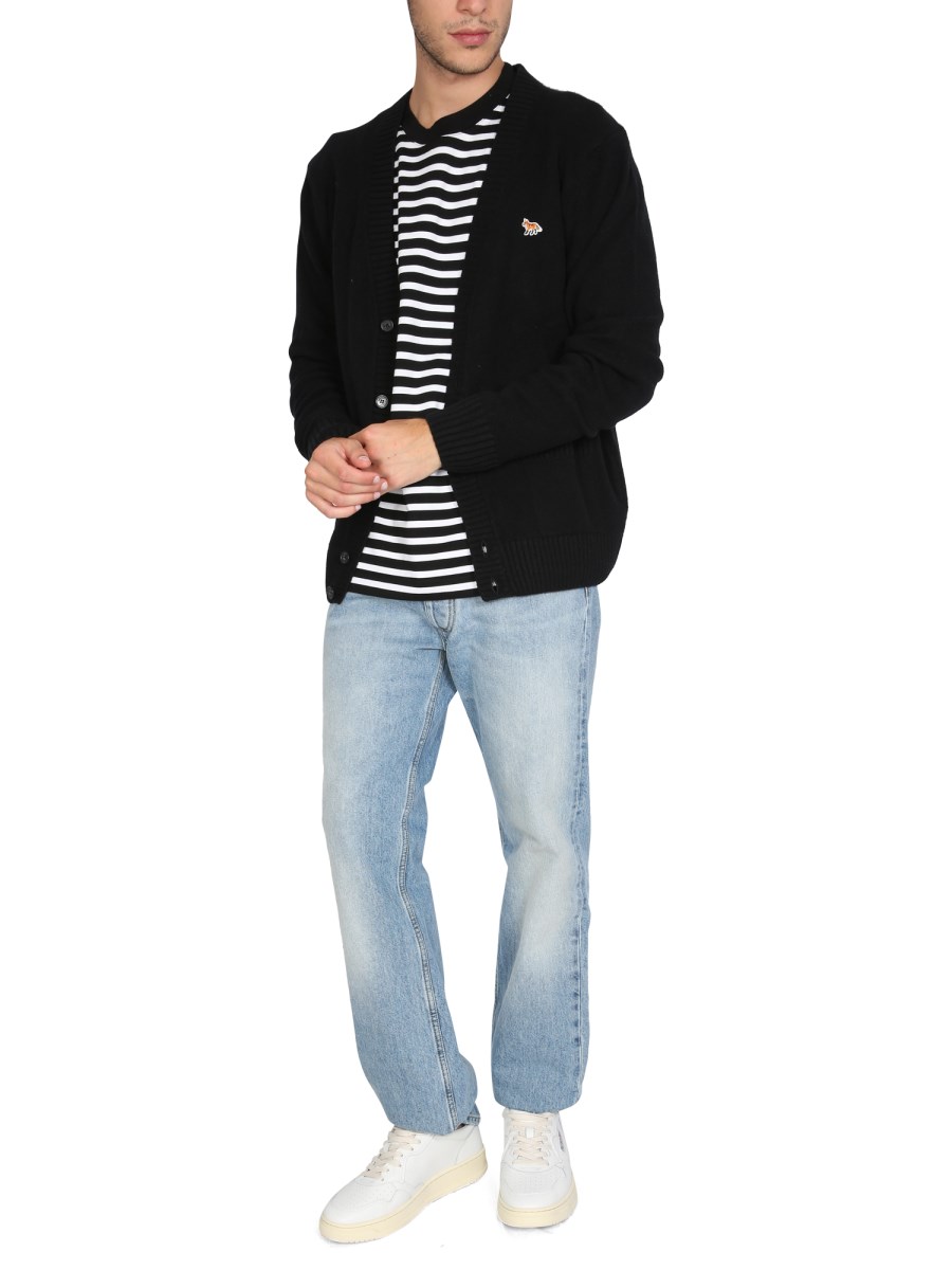 Maison kitsune virgin on sale wool classic cardigan