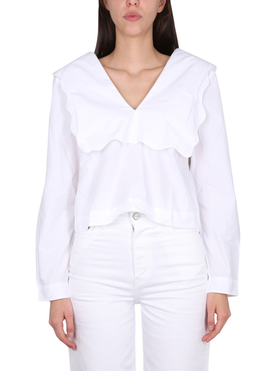 Leonora Cotton Blouse in White