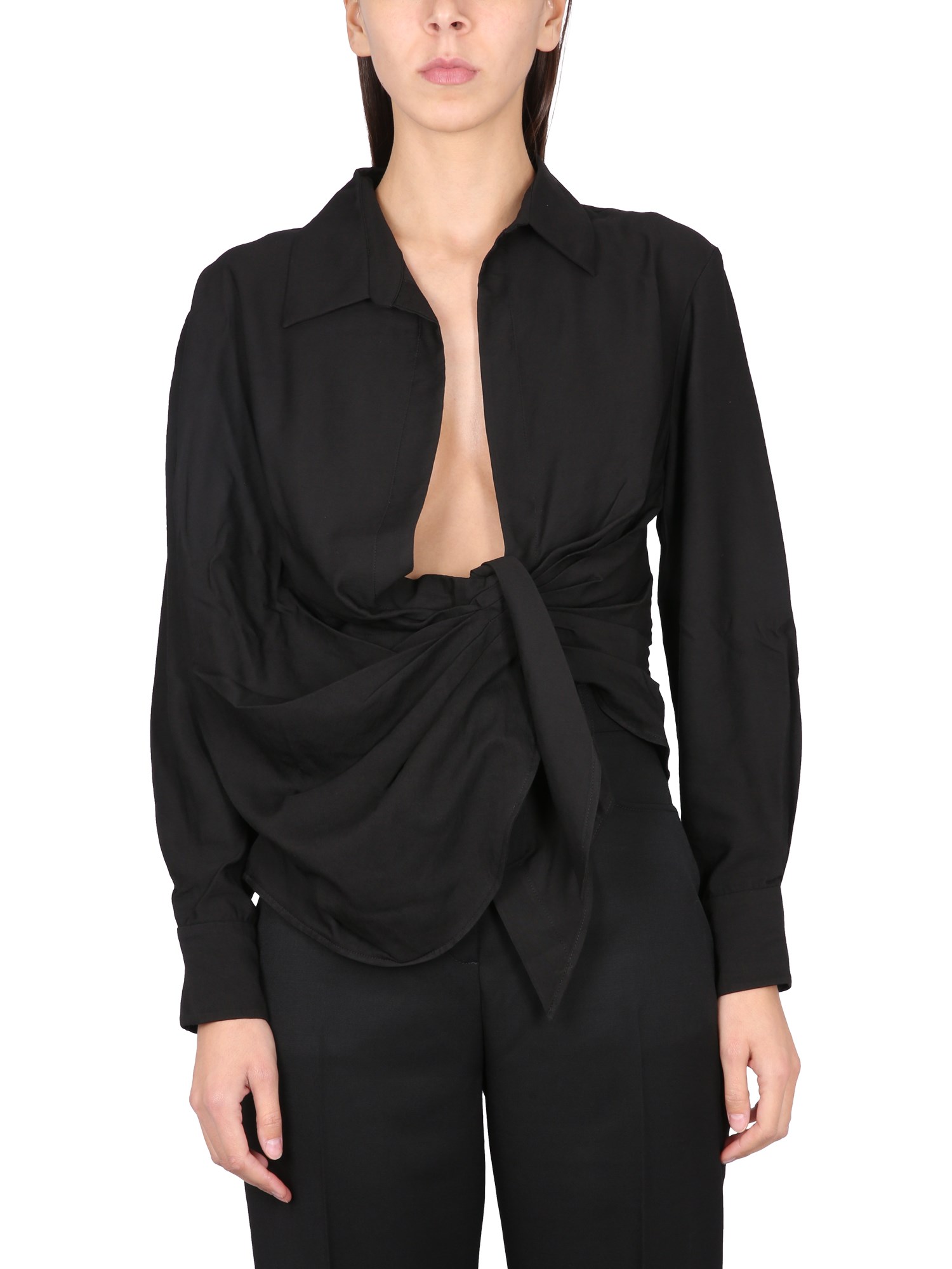 Shop Jacquemus Shirt "bahia" In Black