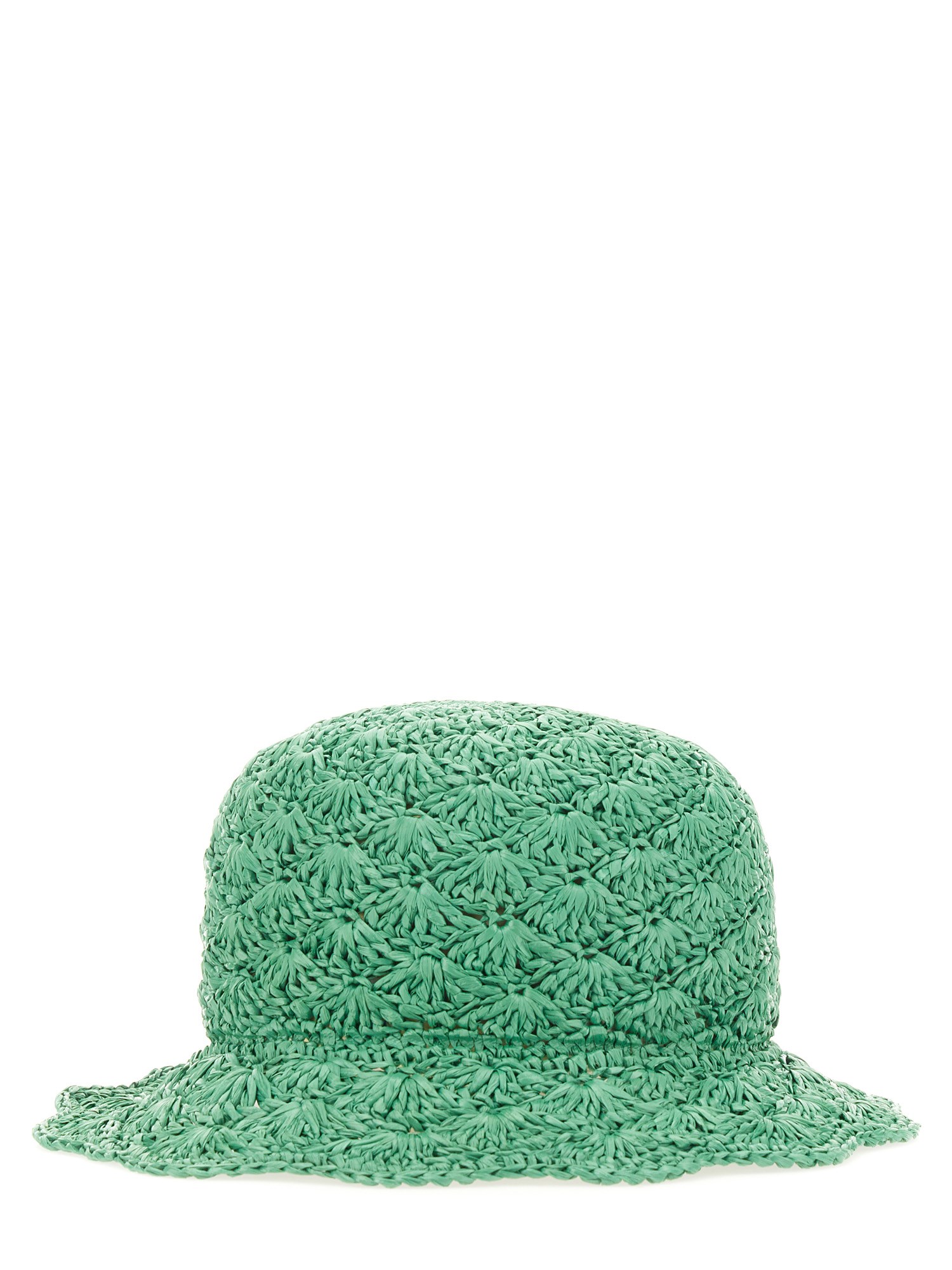 Redv Red (v) Raffia Bucket Hat In Green