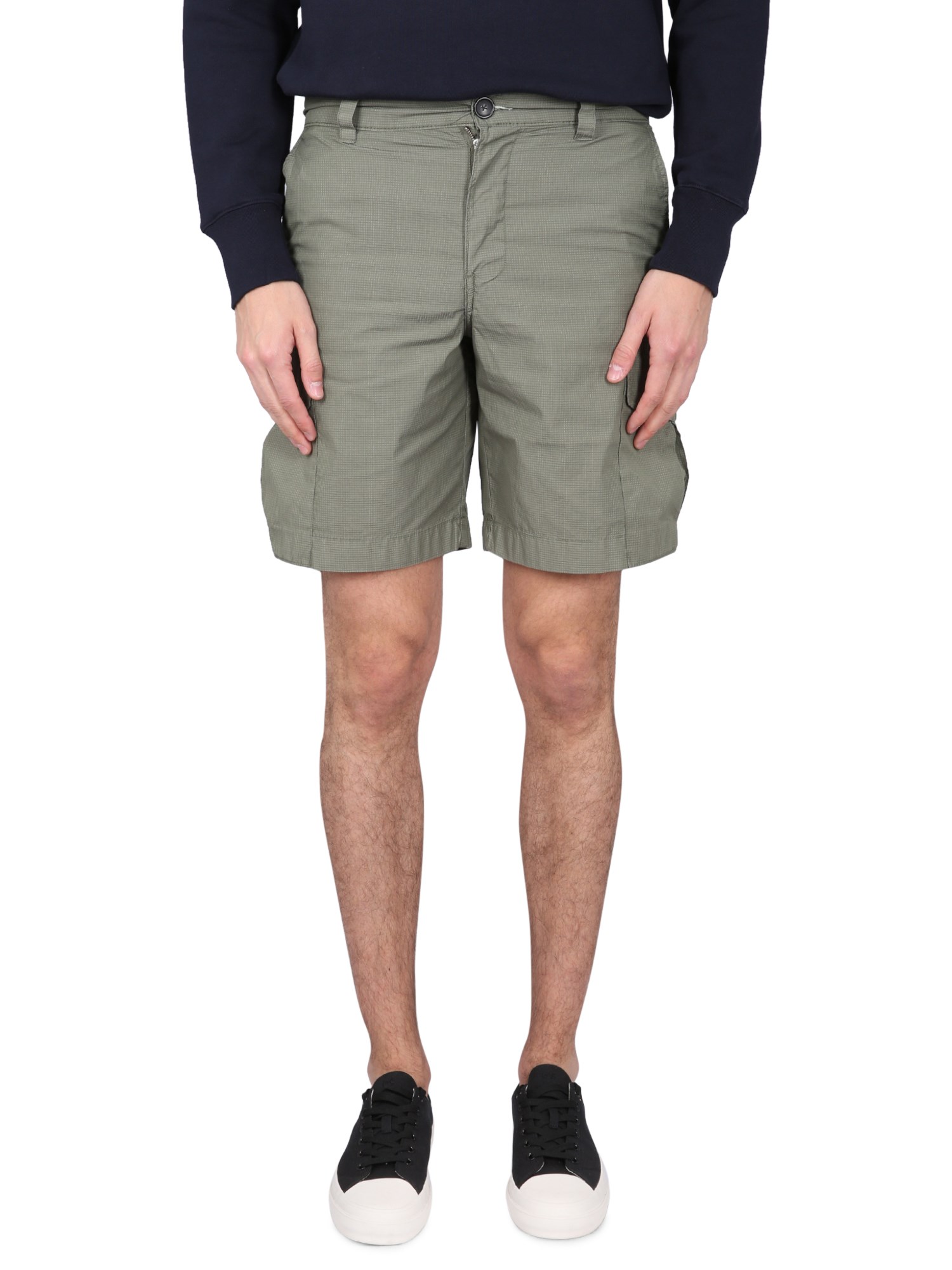 Ps By Paul Smith Bermuda Cargo In Military Green