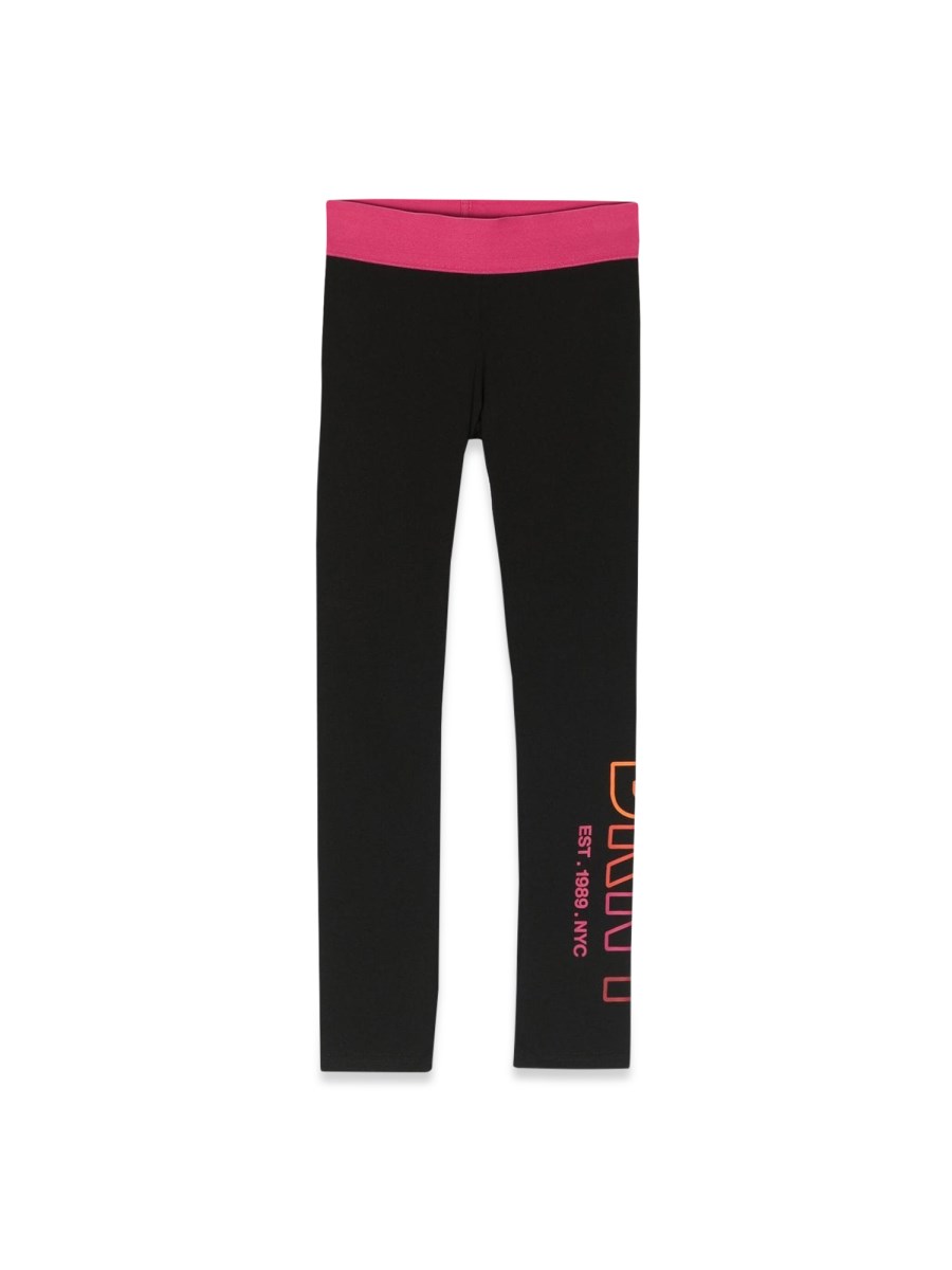 DKNY LEGGINGS LOGO BANDA A CONTRASTO