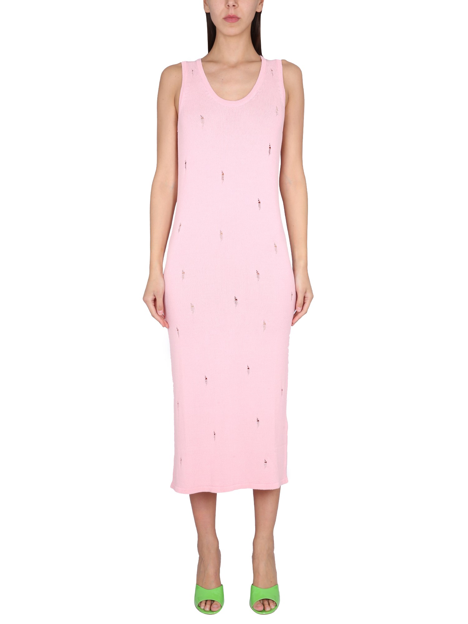 Shop Barrow Viscose Dress In Pink